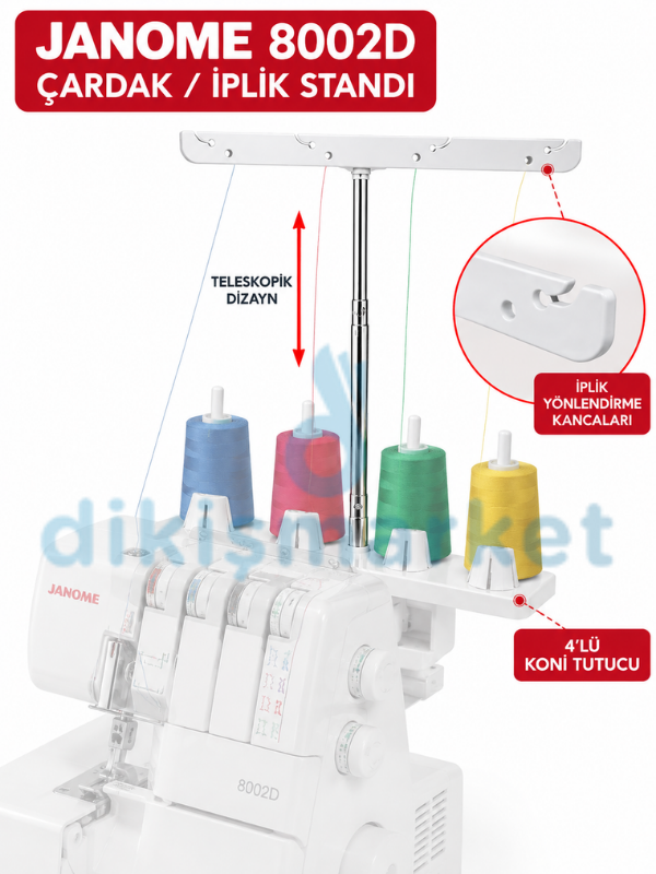 Janome 8002d Overlok Makinası Çardağı