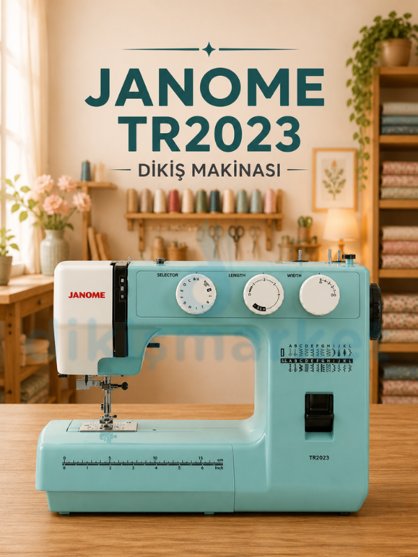 Janome TR 2023 Dikiş Makinesi|23 Adet Dekoratif Dikiş|5 mm Genişliğinde Zigzak|Tek Adımda İlik Açabilme