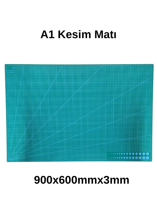 Kesim Matı 900x600mmx3mm A1|Kesme Matı Patchwork|Kesme Tablası|Kesim Altlığı Çift Taraflı