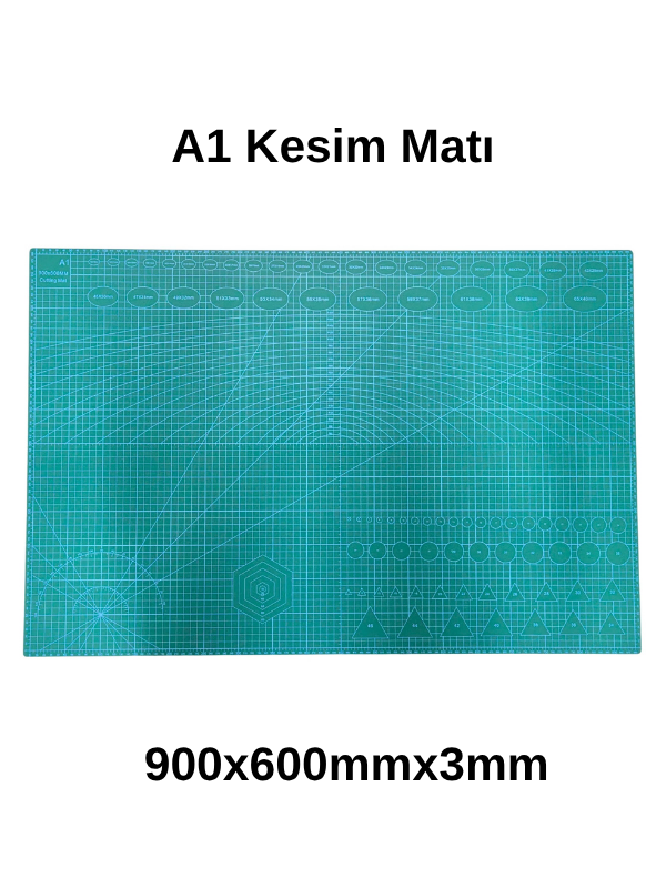 Kesim Matı 900x600mmx3mm A1|Kesme Matı Patchwork|Kesme Tablası|Kesim Altlığı Çift Taraflı