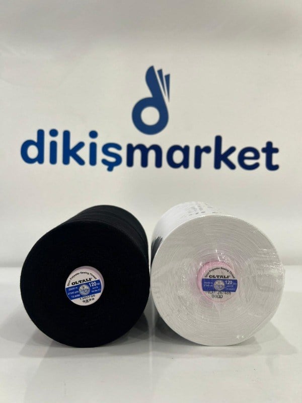 Oltalı 120 Numara 25.000mt Dikiş İpliği Siyah-Beyaz