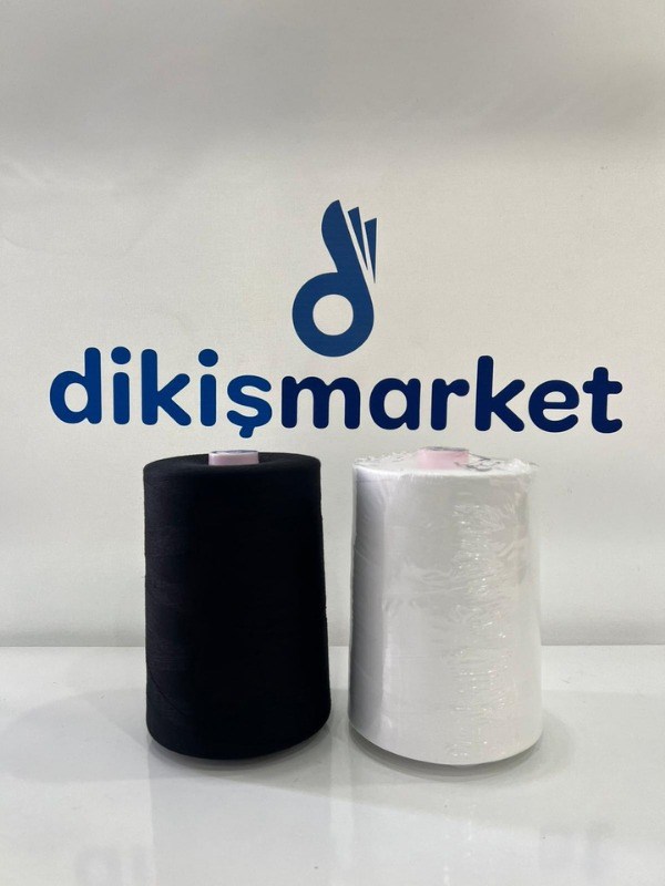 Oltalı 120 Numara 25.000mt Dikiş İpliği Siyah-Beyaz