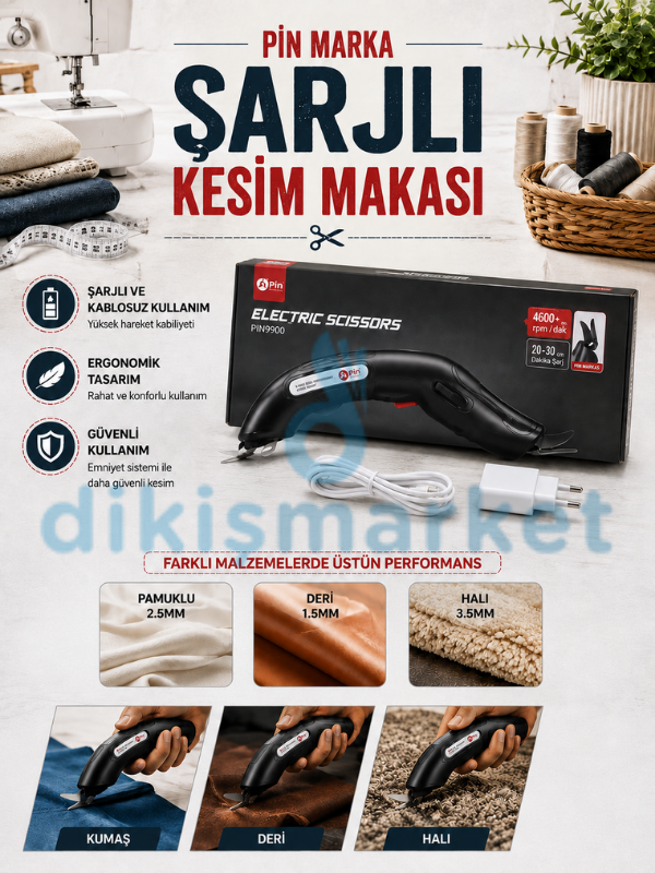 PİN ŞARJLI KESİM MAKASI