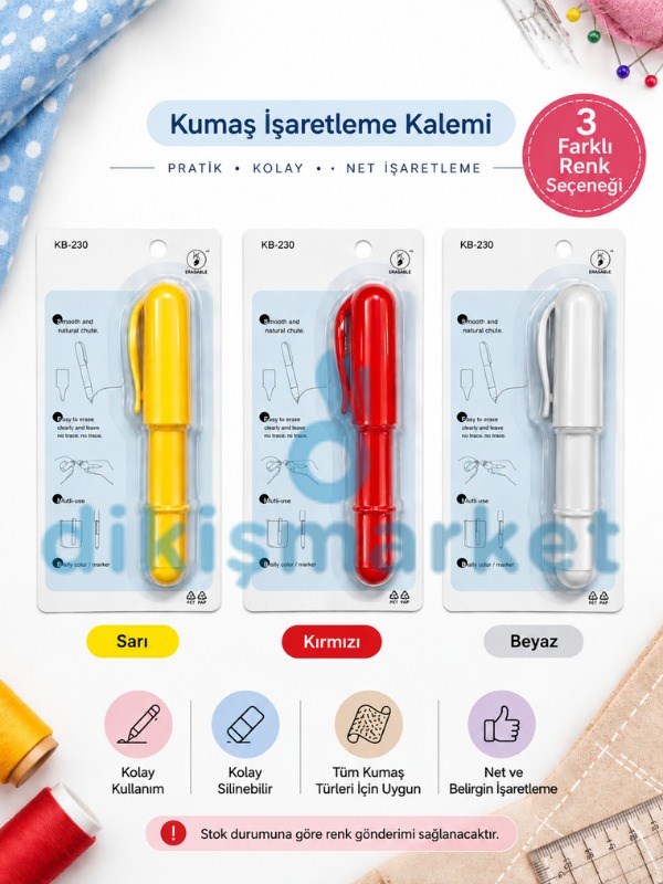 Pudralı Kumaş İşaretleme Kalemi