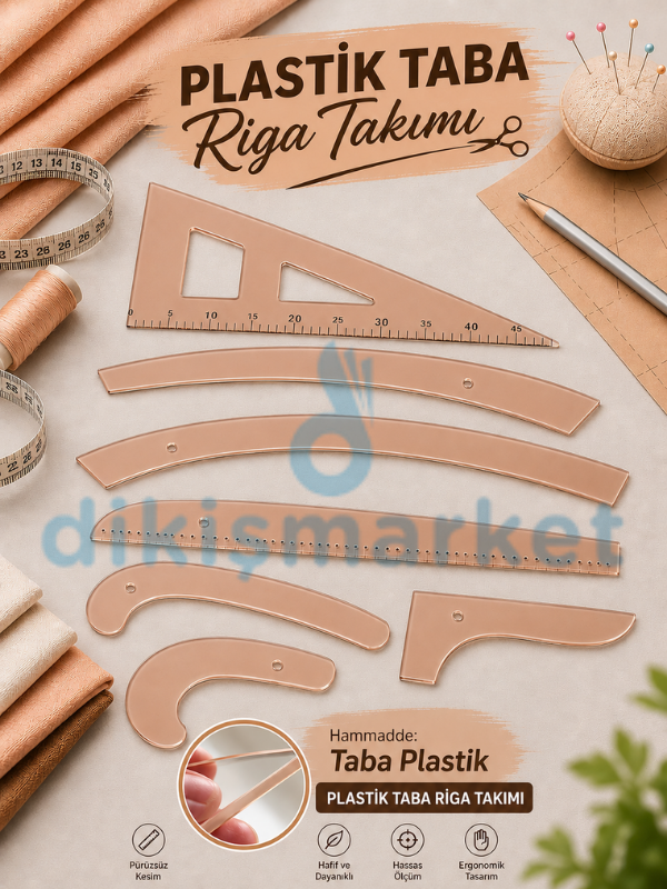 Taba Plastik 7li Riga Cetvel Takım