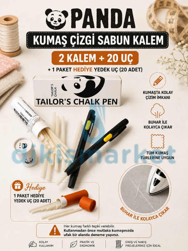 Tebeşir Kalem|2 Adet Kalem-20 Adet Çizgi Taşı