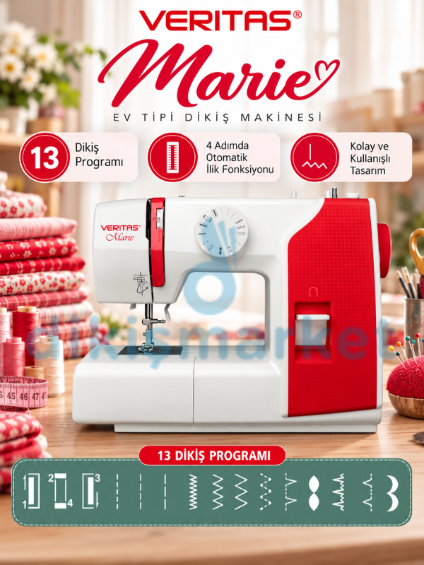 Veritas Marie Ev Tipi Dikiş Makinesi 13 Programlı