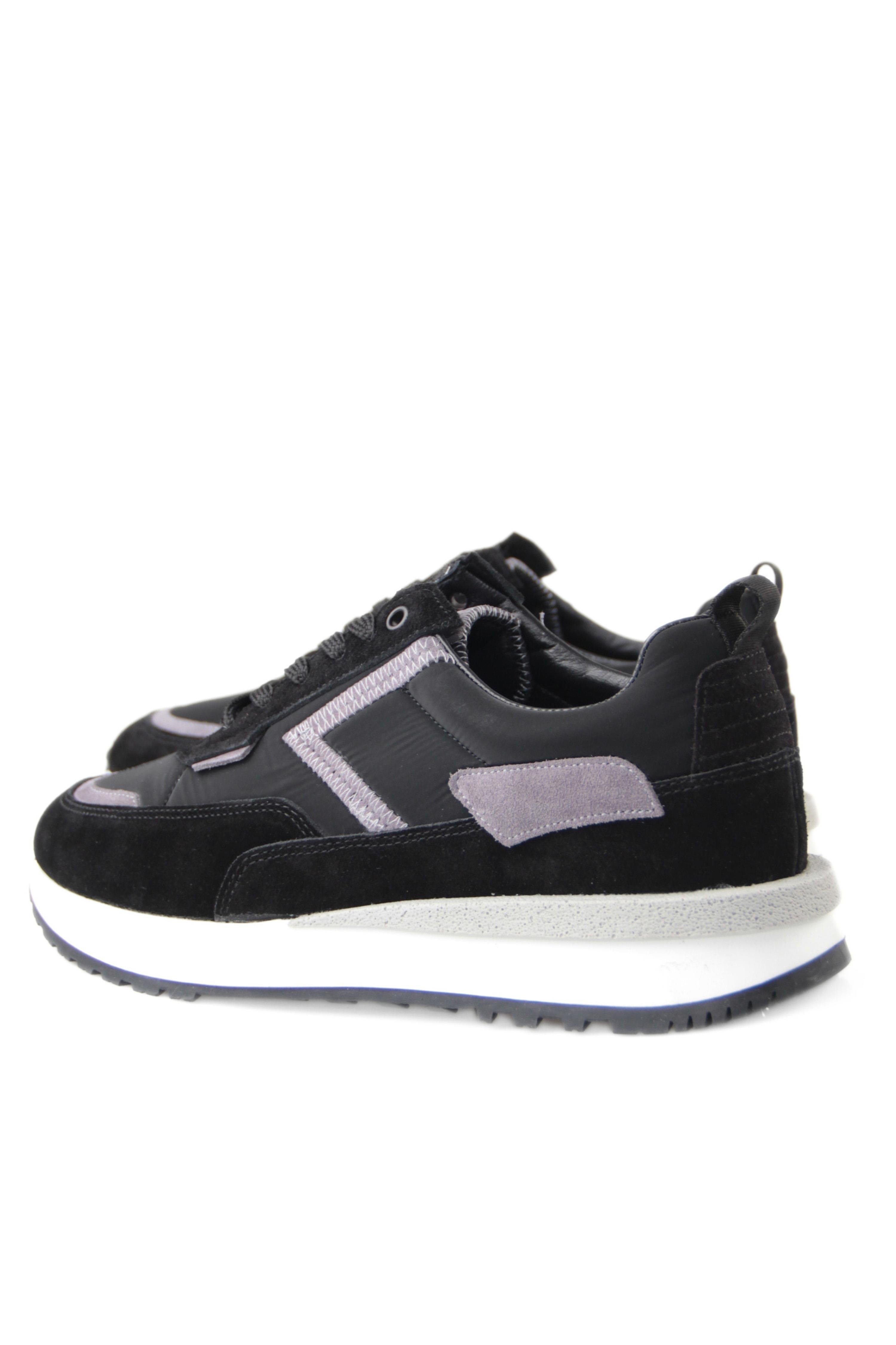 Hakiki Deri Erkek Bağcıklı Siyah Sneaker Ayakkabı John