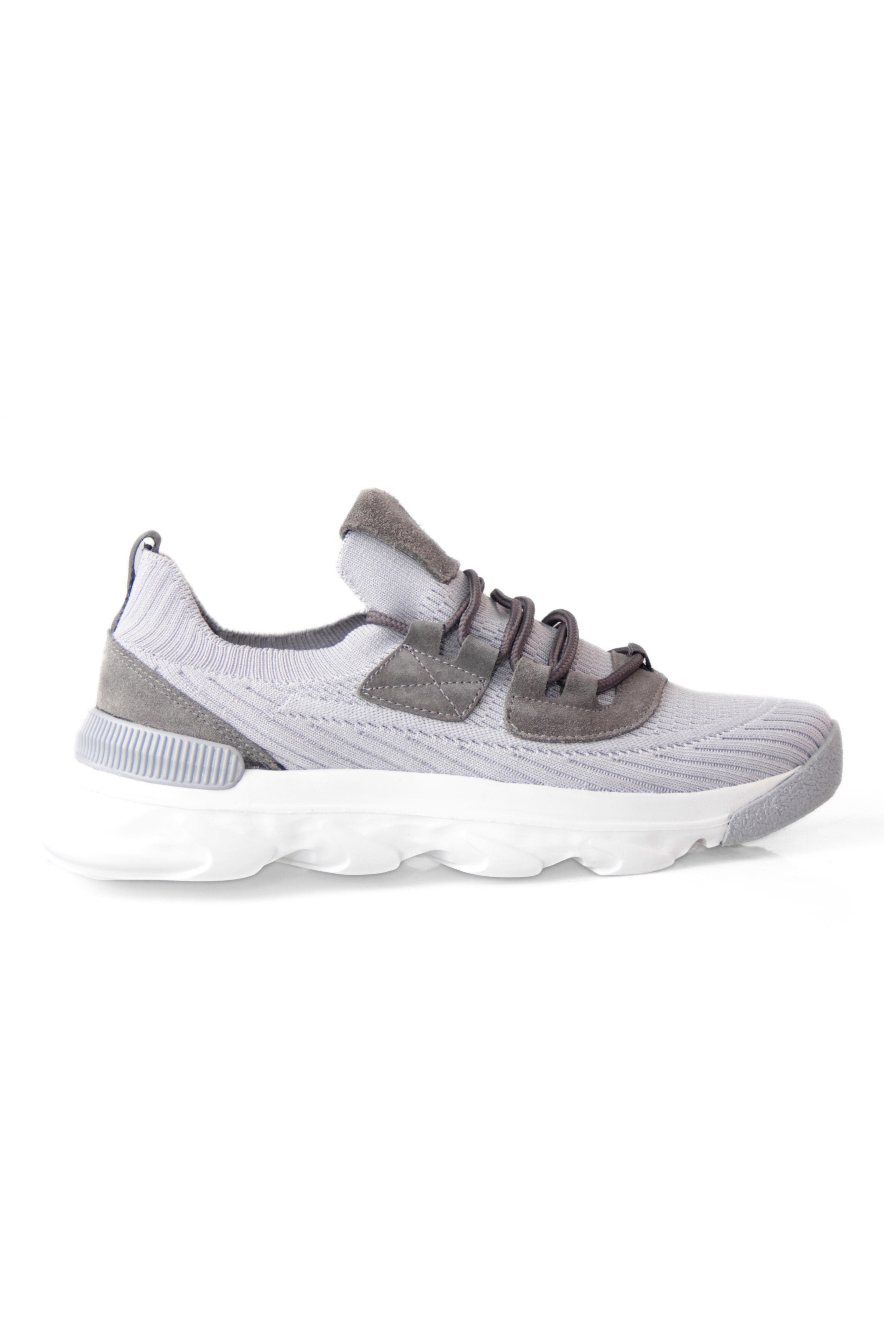 Triko Erkek Bağcıklı Gri Sneaker Ayakkabı Robert