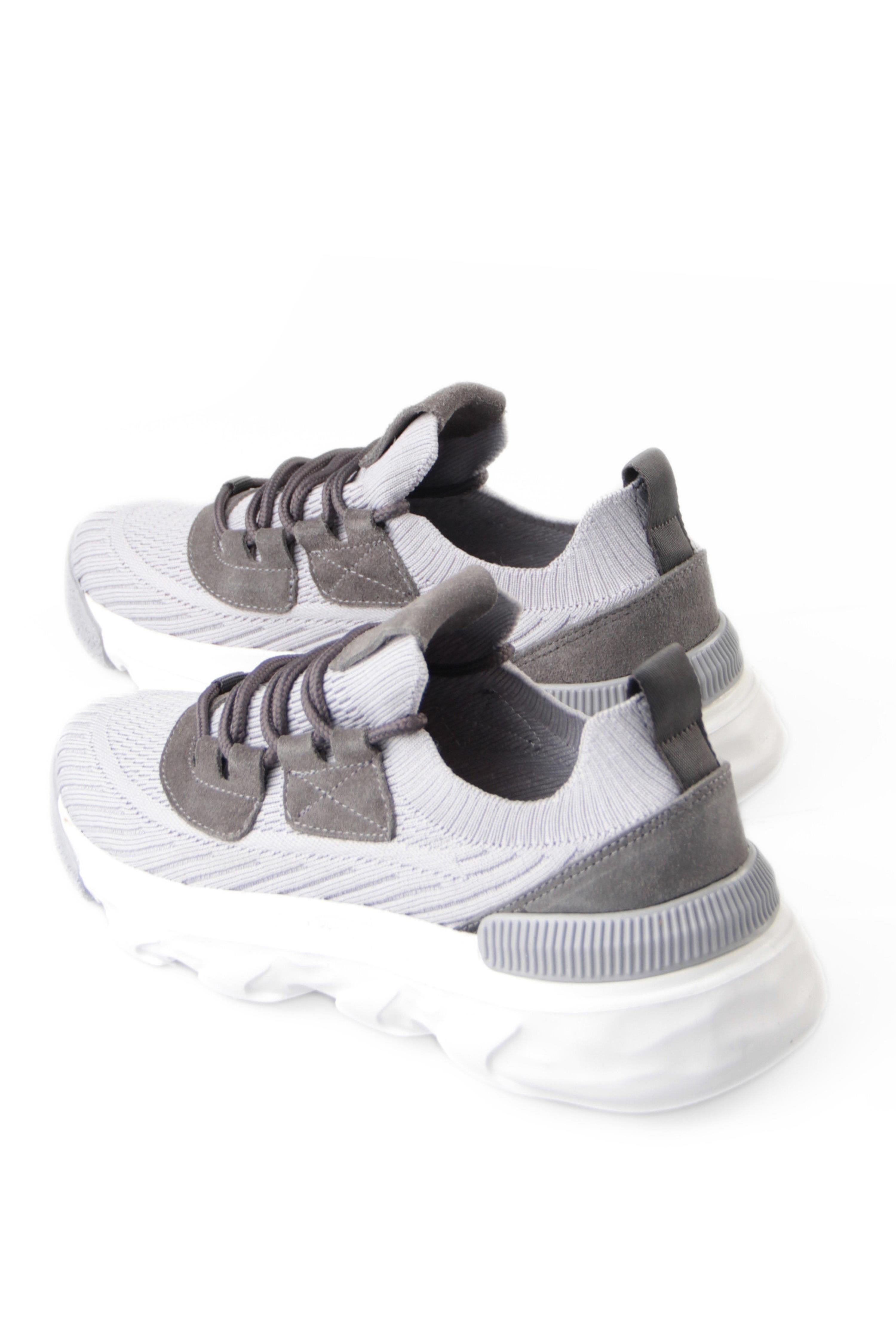 Triko Erkek Bağcıklı Gri Sneaker Ayakkabı Robert