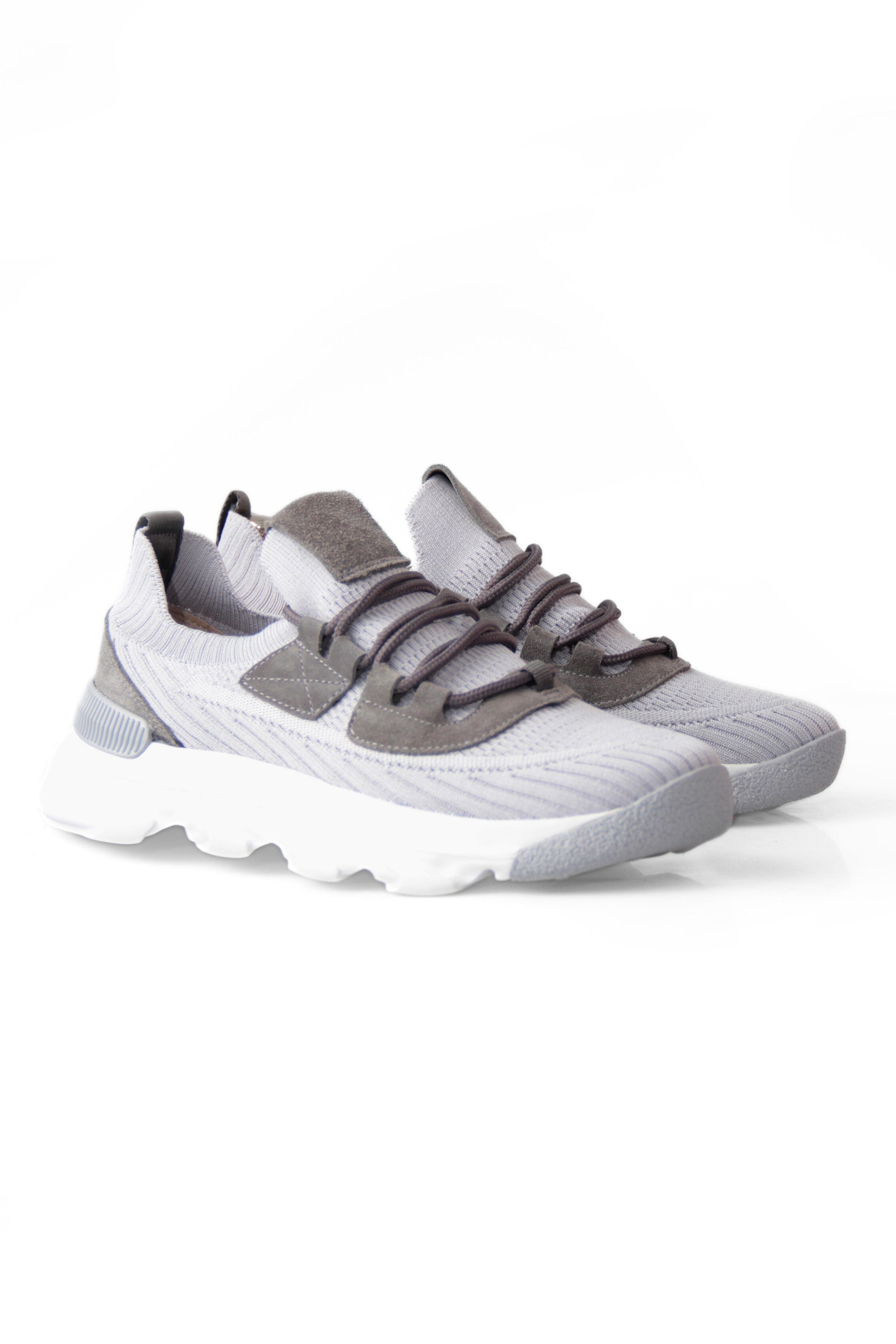 Triko Erkek Bağcıklı Gri Sneaker Ayakkabı Robert
