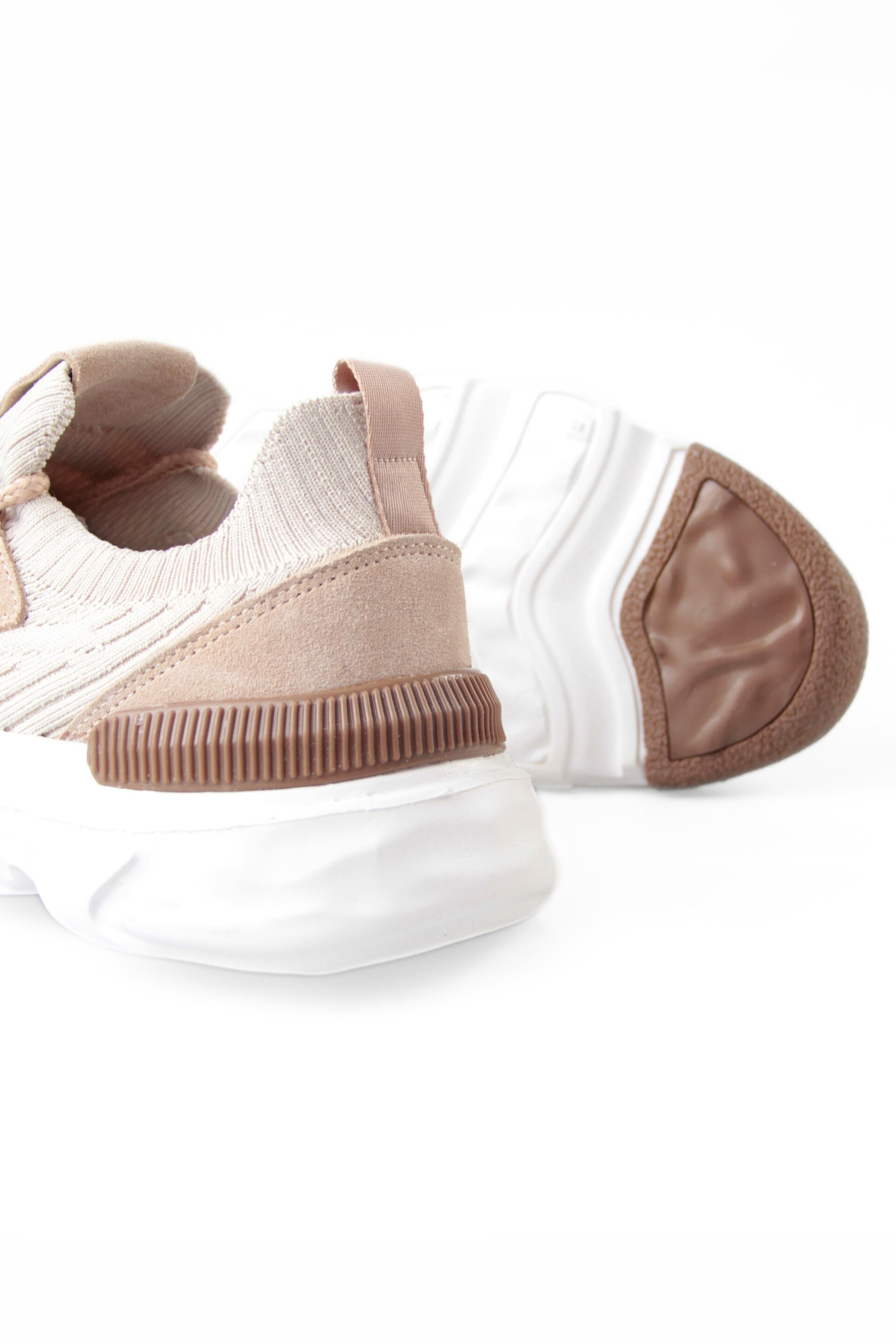 Triko Erkek Bağcıklı Kum Sneaker Spor  Ayakkabı Robert