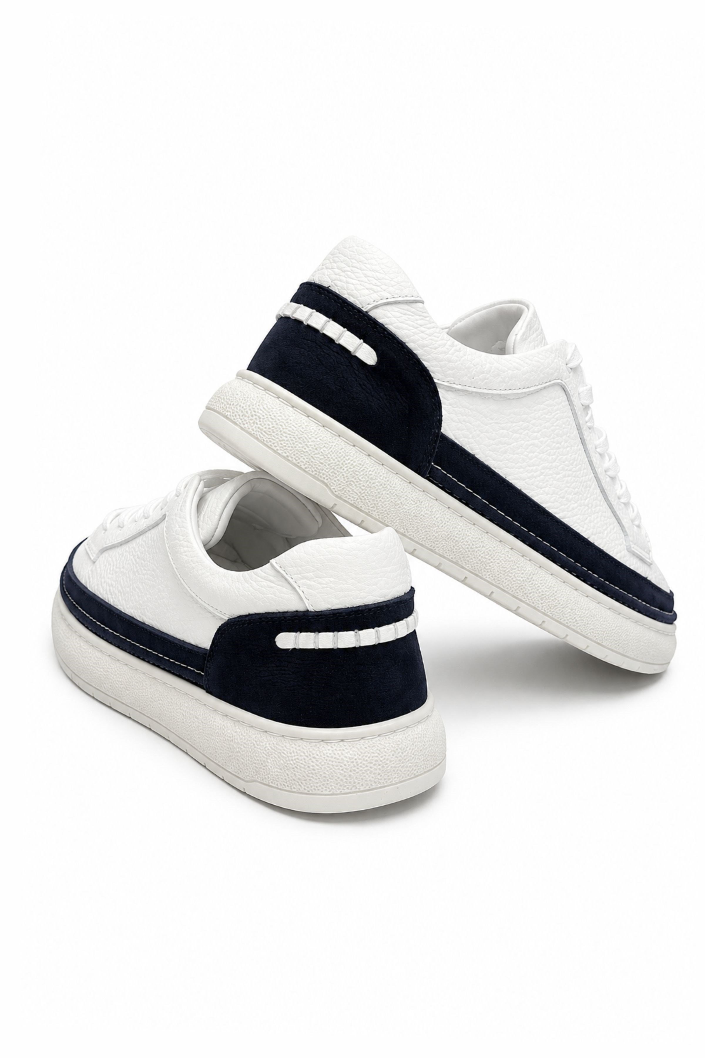 Tripy Hakiki Deri Erkek Bağcıklı  Beyaz Sneaker Ayakkabı Vance