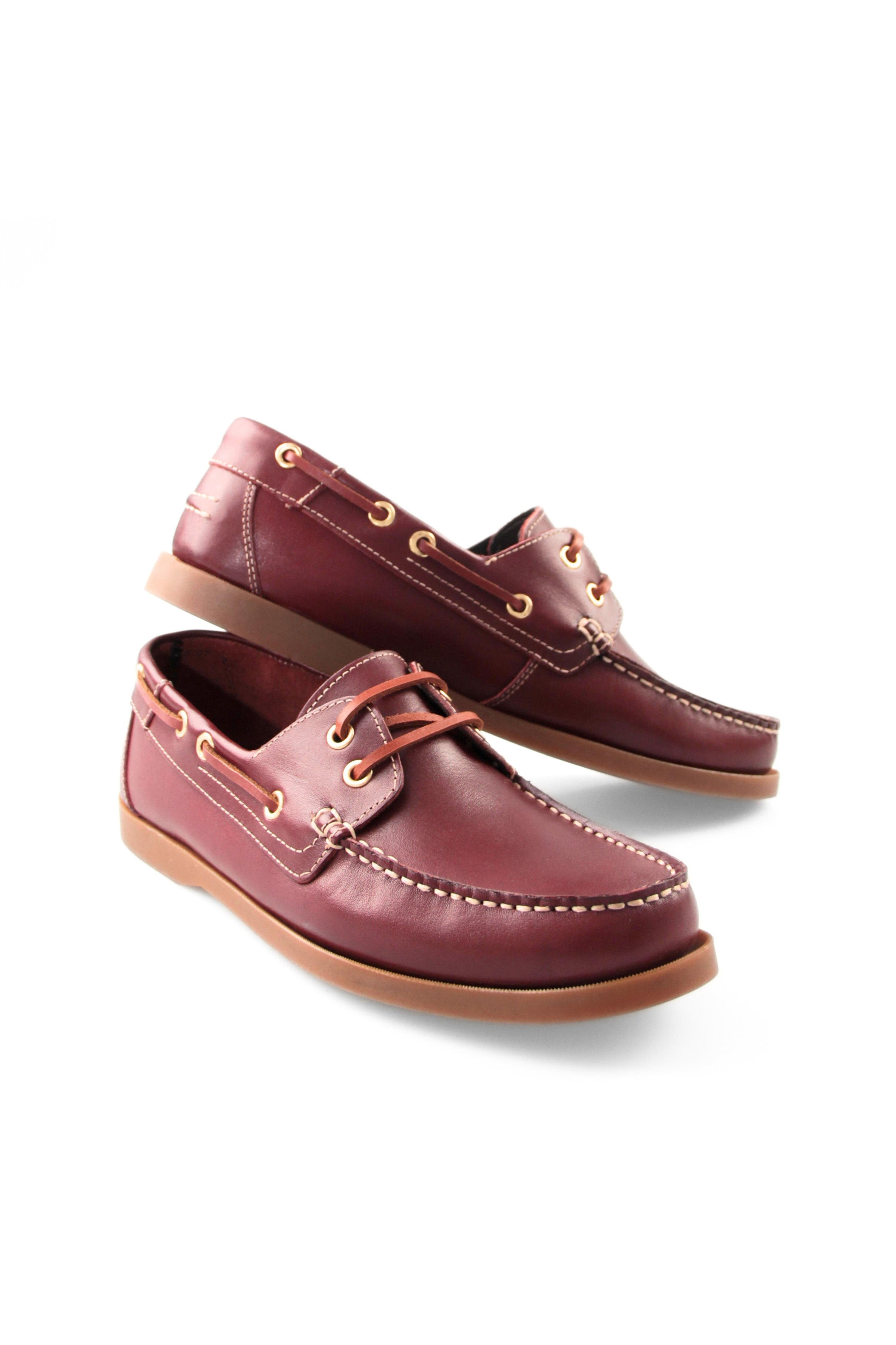 Tripy Hakiki Deri Erkek Bağcıklı Bordo Loafer Ayakkabı Jack