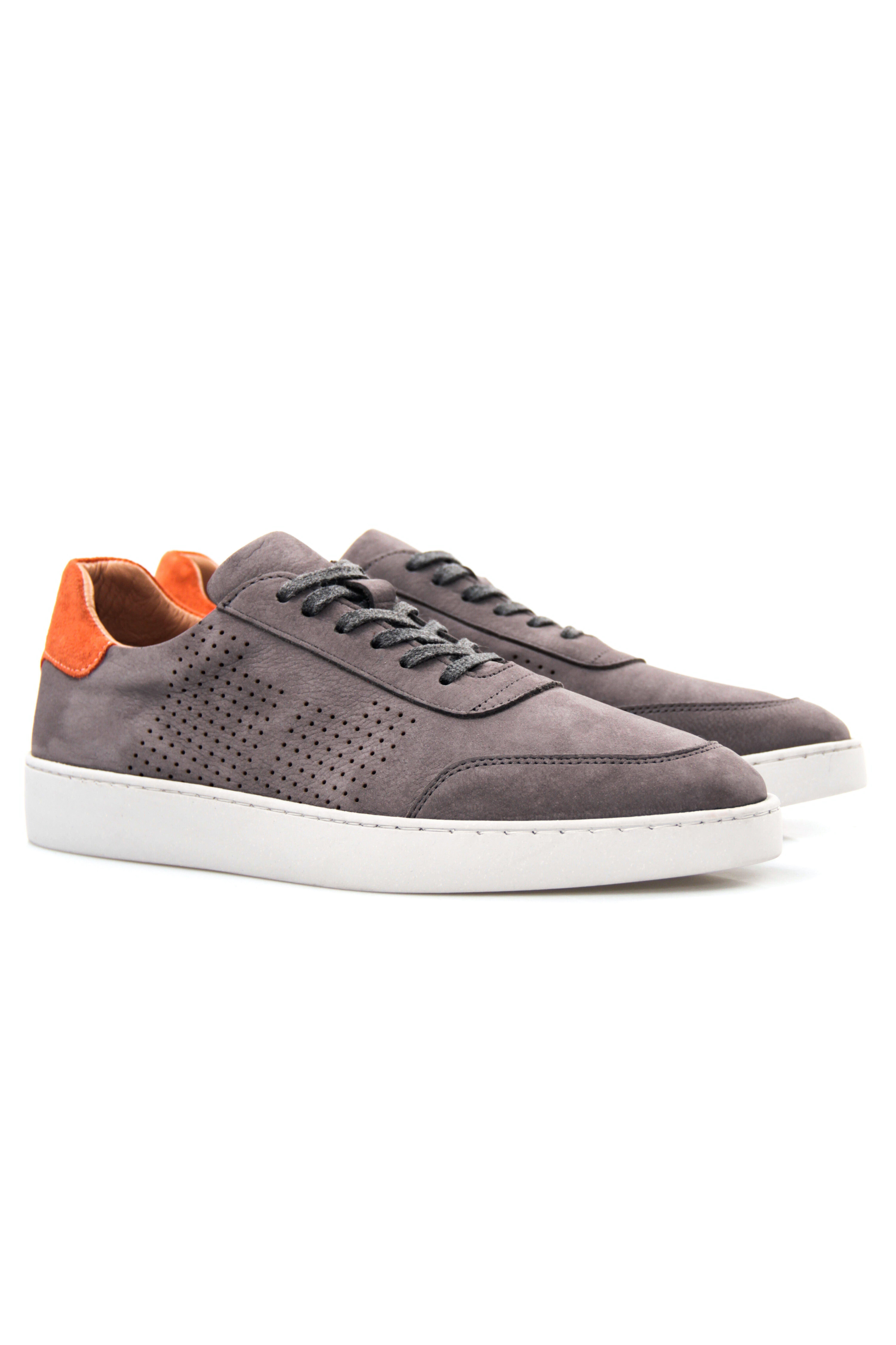 Tripy Hakiki Deri Erkek Bağcıklı Gri Sneaker Ayakkabı Arira