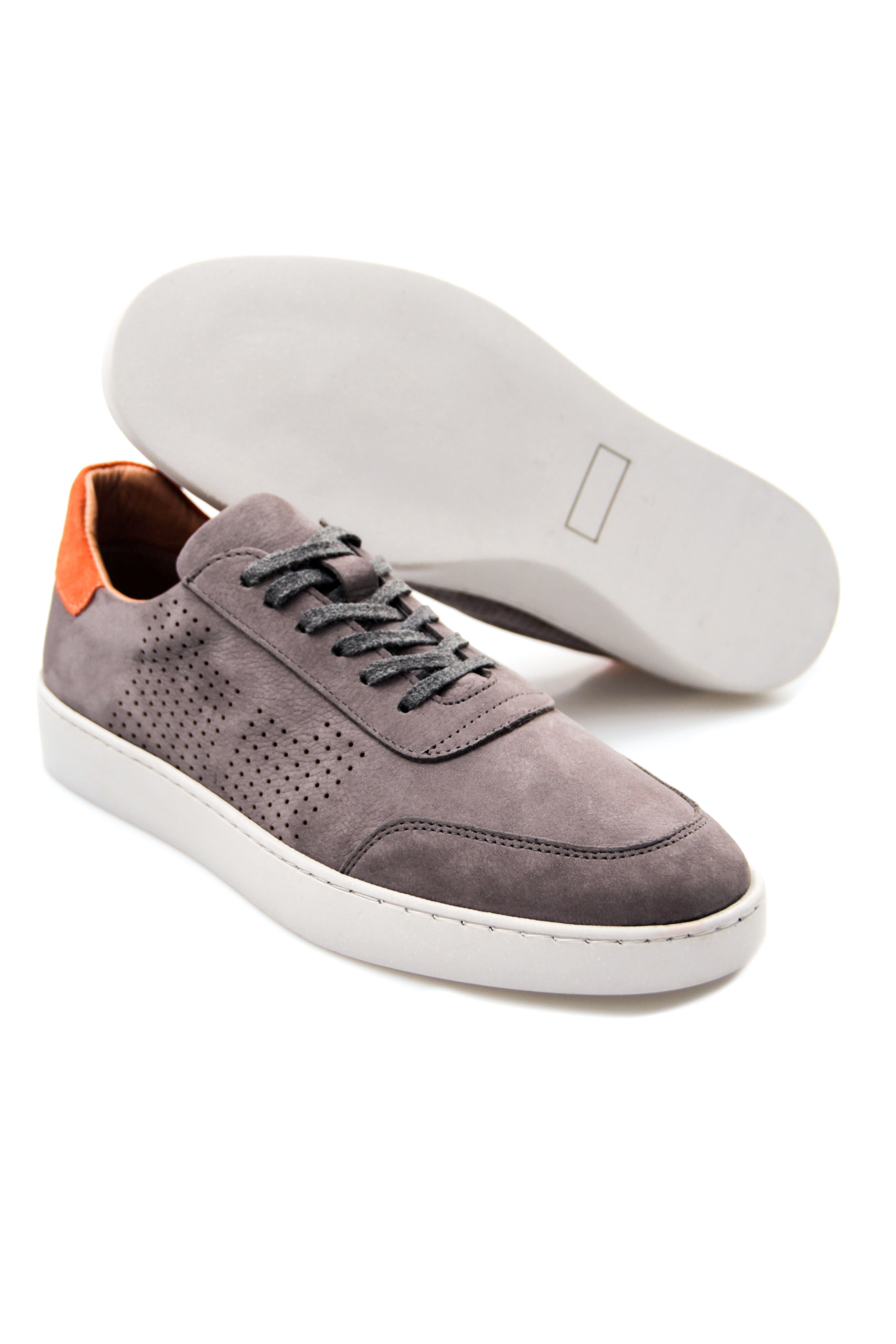 Tripy Hakiki Deri Erkek Bağcıklı Gri Sneaker Ayakkabı Arira
