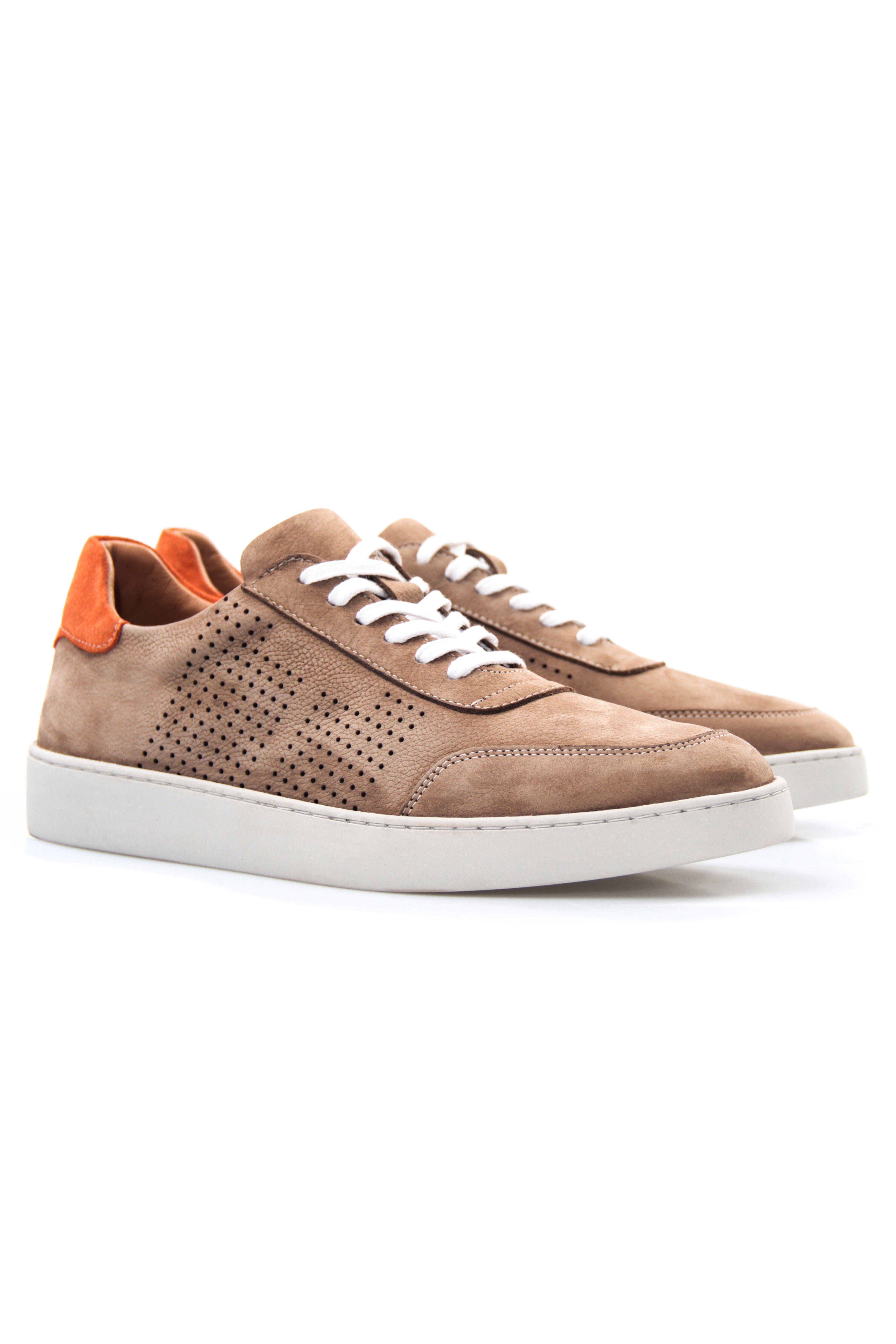Tripy Hakiki Deri Erkek Bağcıklı Kum Sneaker Ayakkabı Arira
