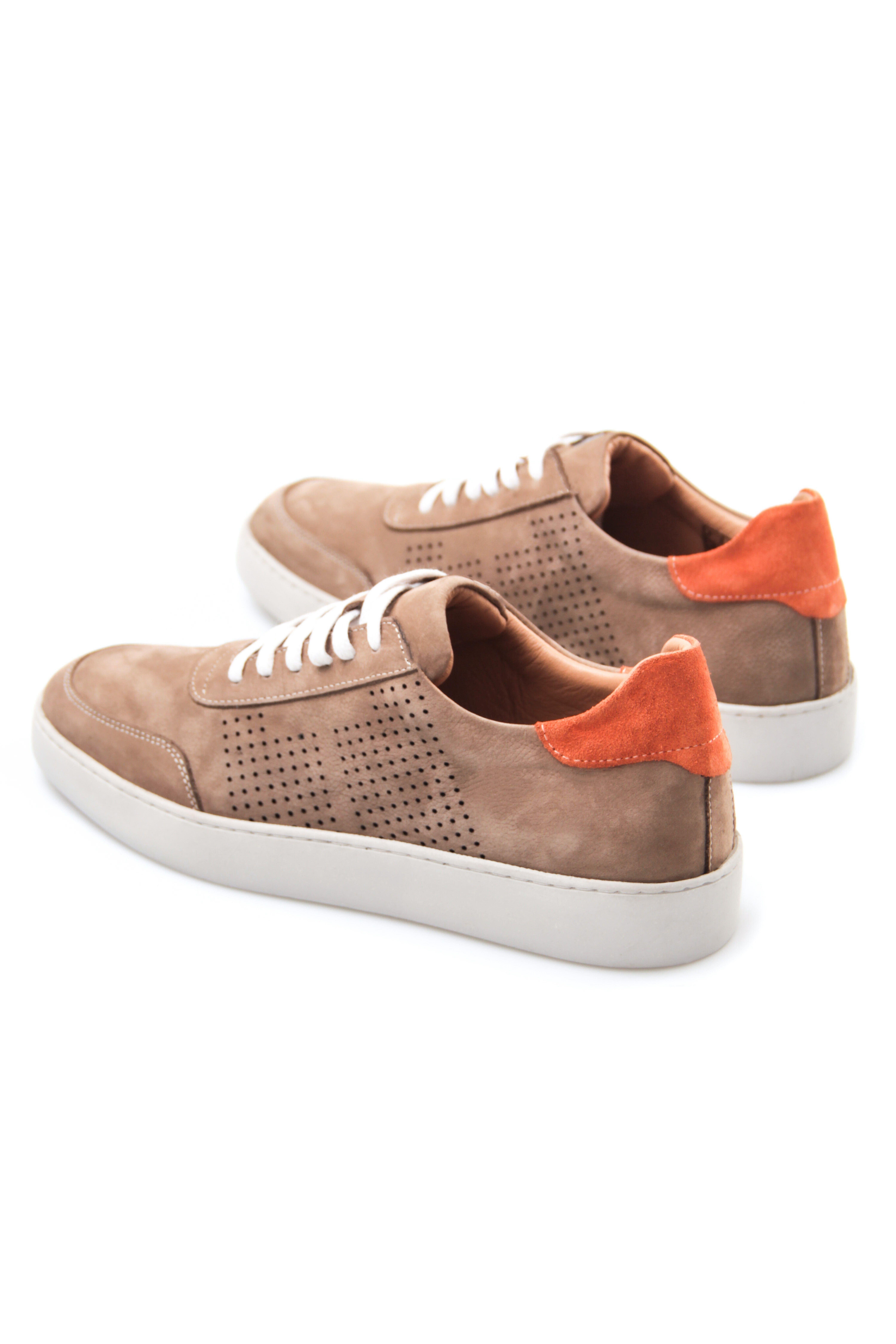 Tripy Hakiki Deri Erkek Bağcıklı Kum Sneaker Ayakkabı Arira