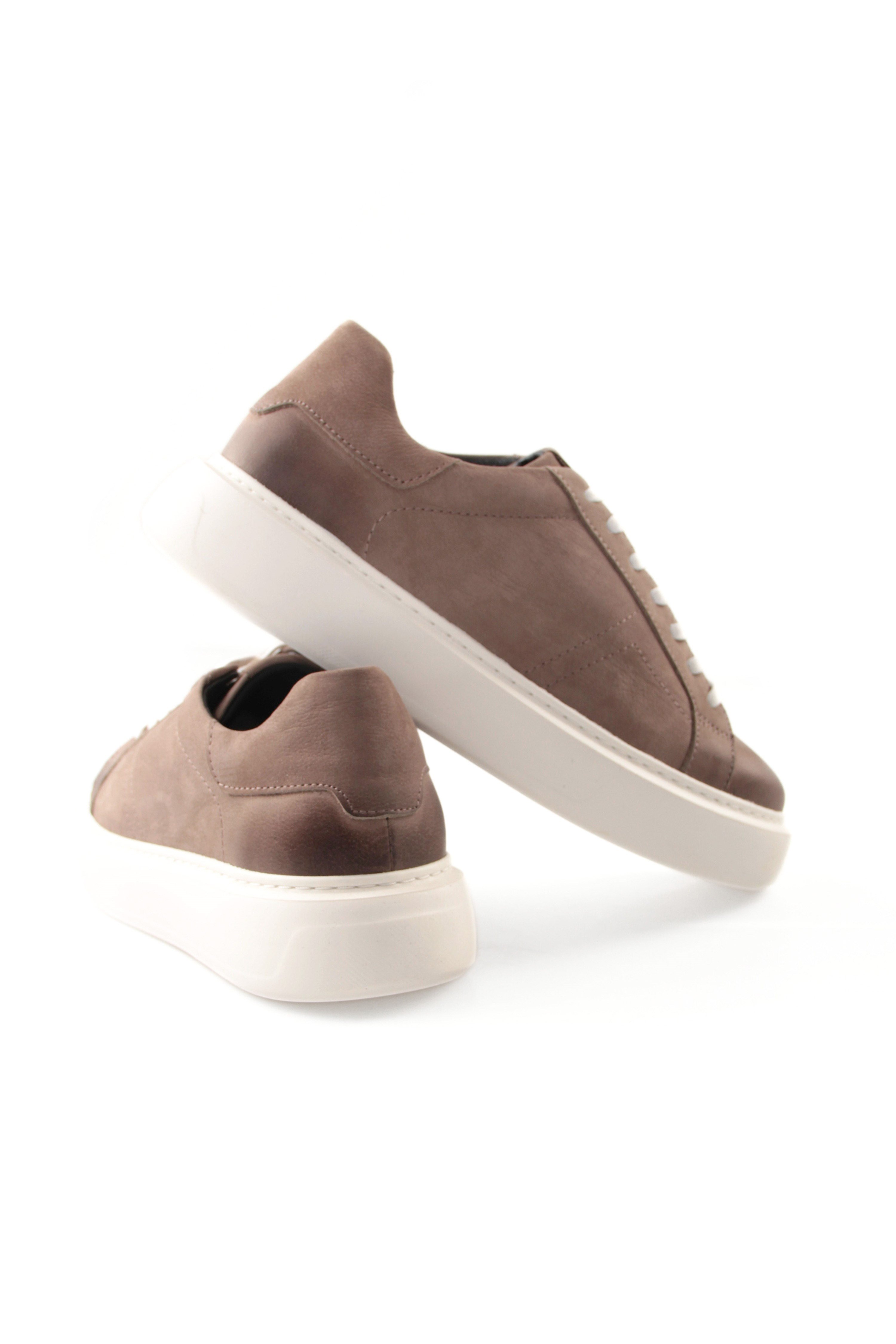 Tripy Hakiki Deri Erkek Bağcıklı Vizon Sneaker Ayakkabı Kelvin