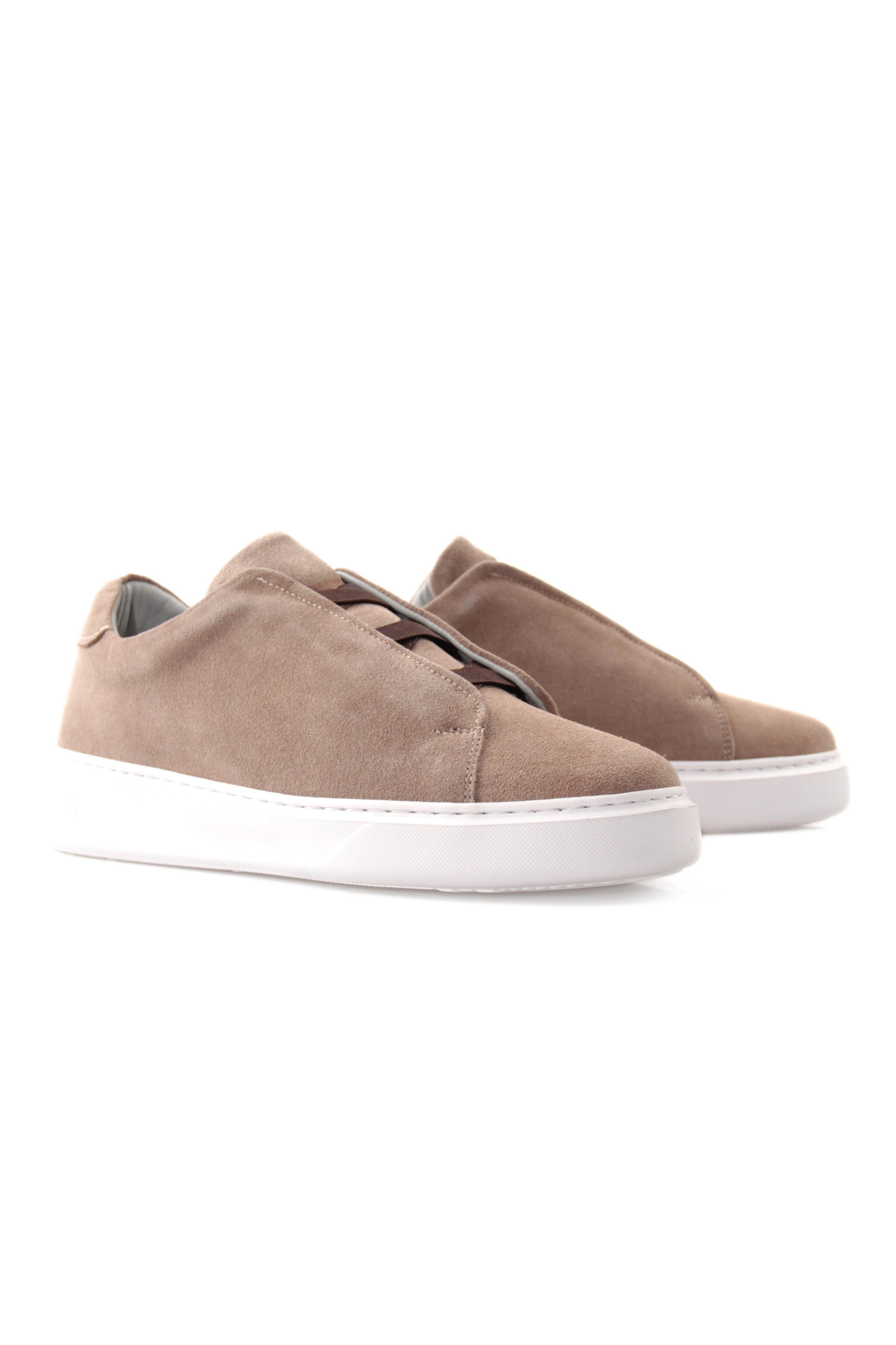 Tripy Hakiki Deri Erkek Lastikli Vizon Süet Sneaker Nick