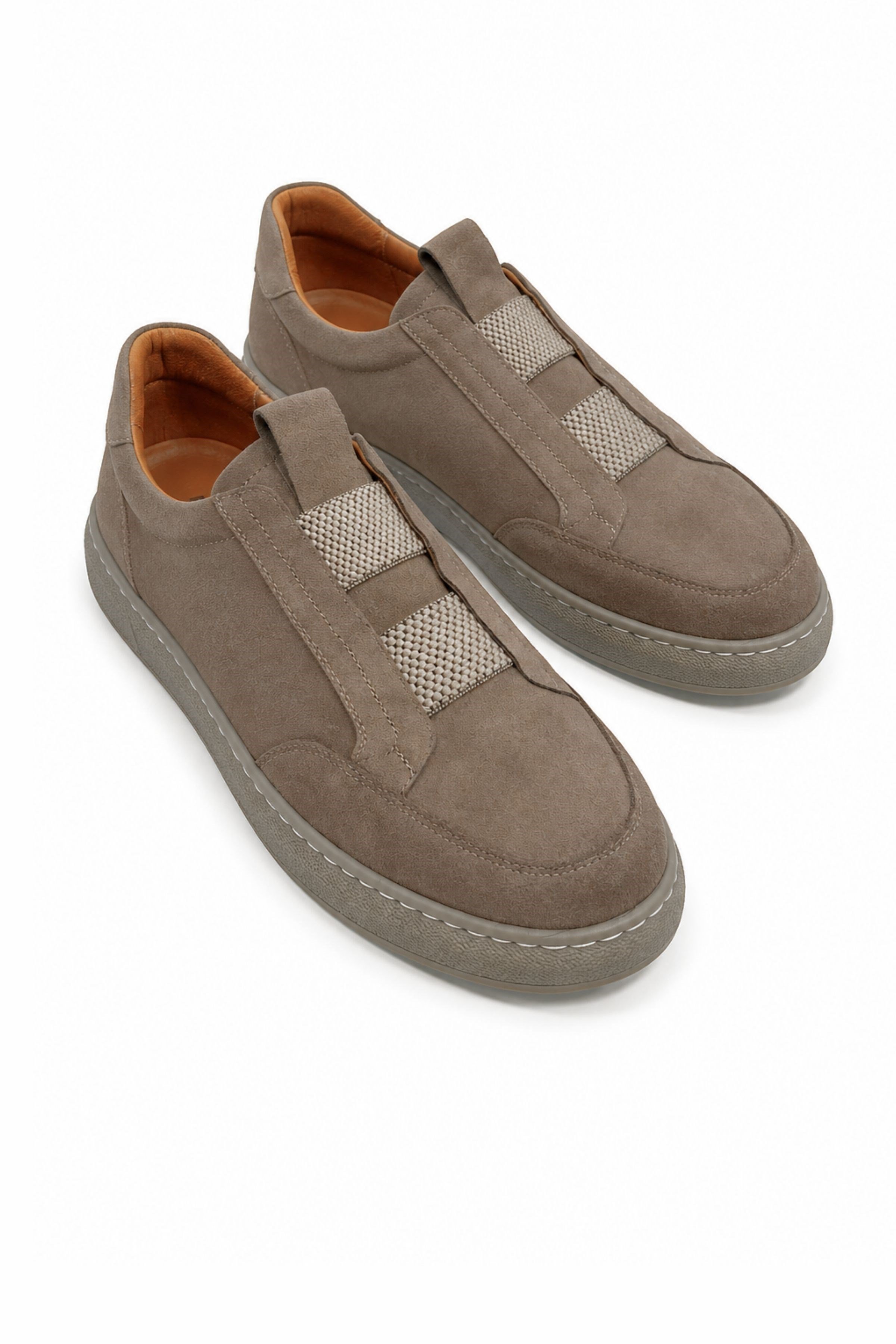 Tripy Hakiki Deri Erkek Lastikli Vizon Sneaker Ayakkabı Victor