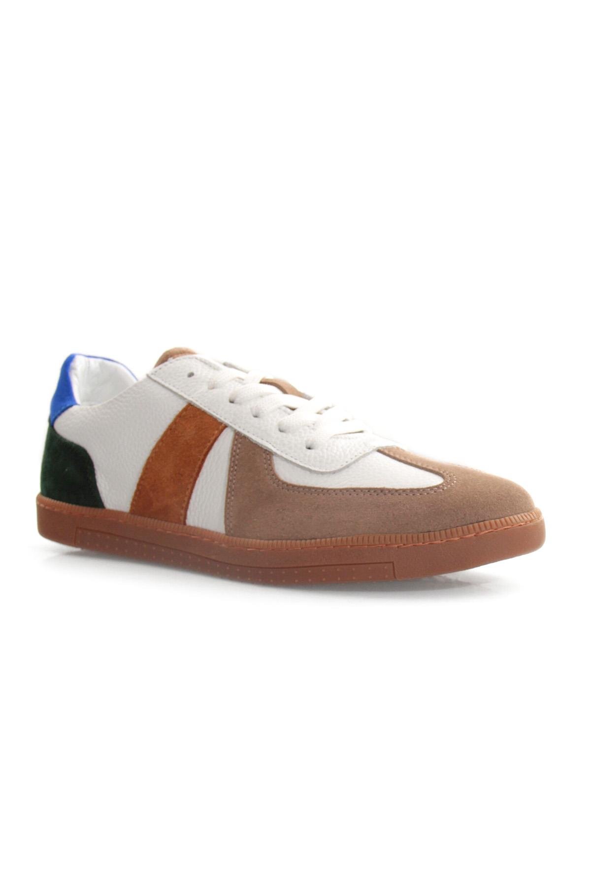 Tripy Hakiki Deri Erkek Renkli Bağcıklı Sneaker Ayakkabı Luther