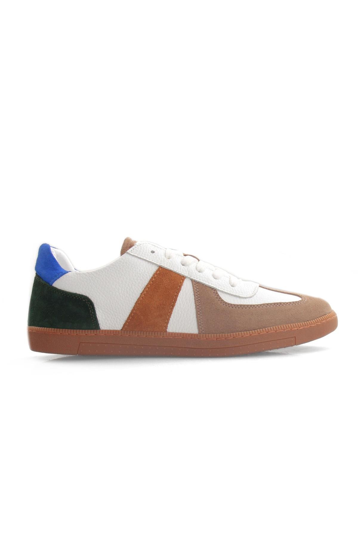 Tripy Hakiki Deri Erkek Renkli Bağcıklı Sneaker Ayakkabı Luther