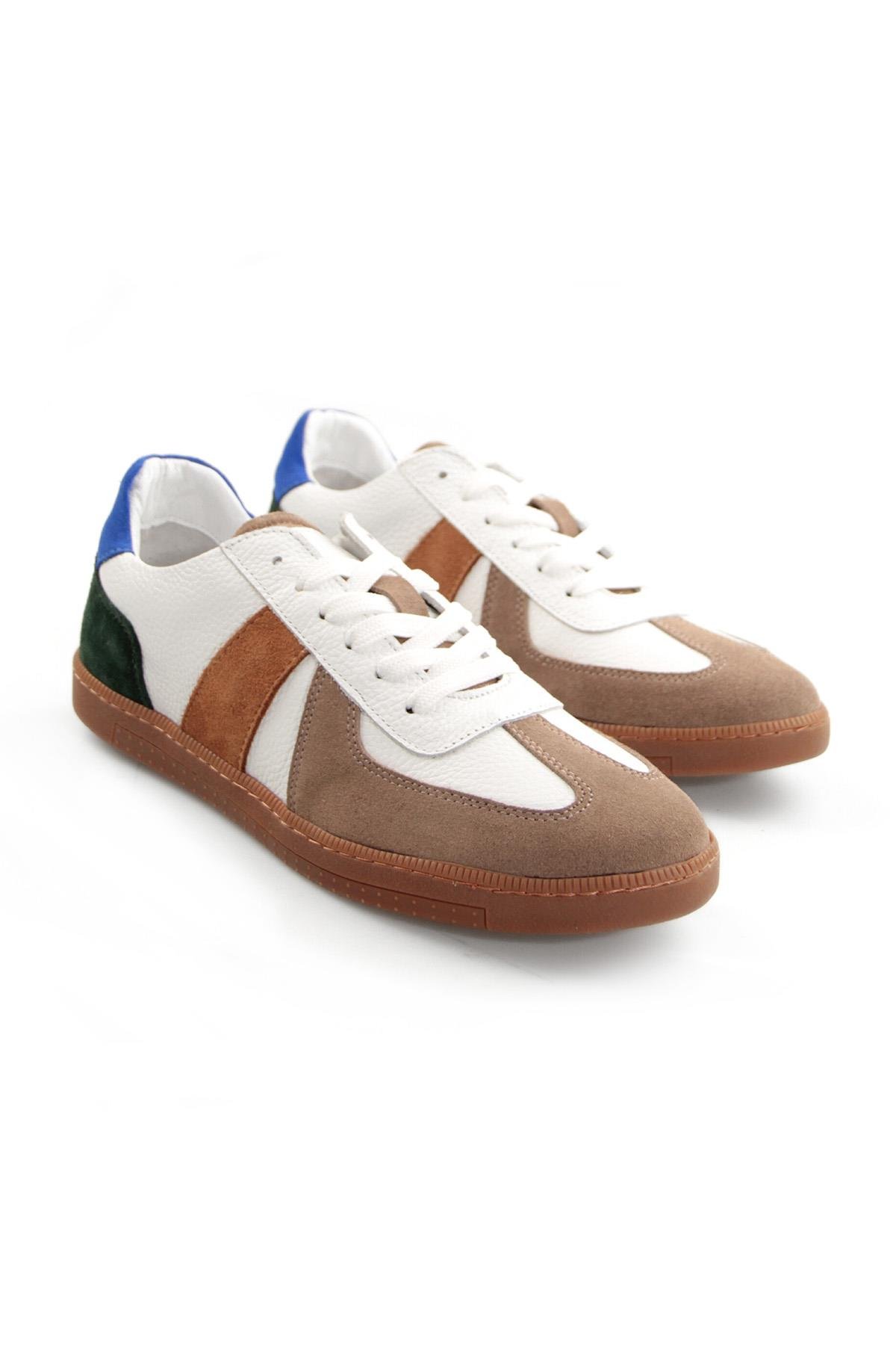 Tripy Hakiki Deri Erkek Renkli Bağcıklı Sneaker Ayakkabı Luther