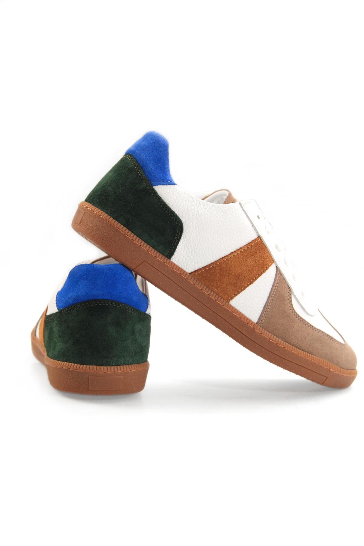 Tripy Hakiki Deri Erkek Renkli Bağcıklı Sneaker Ayakkabı Luther