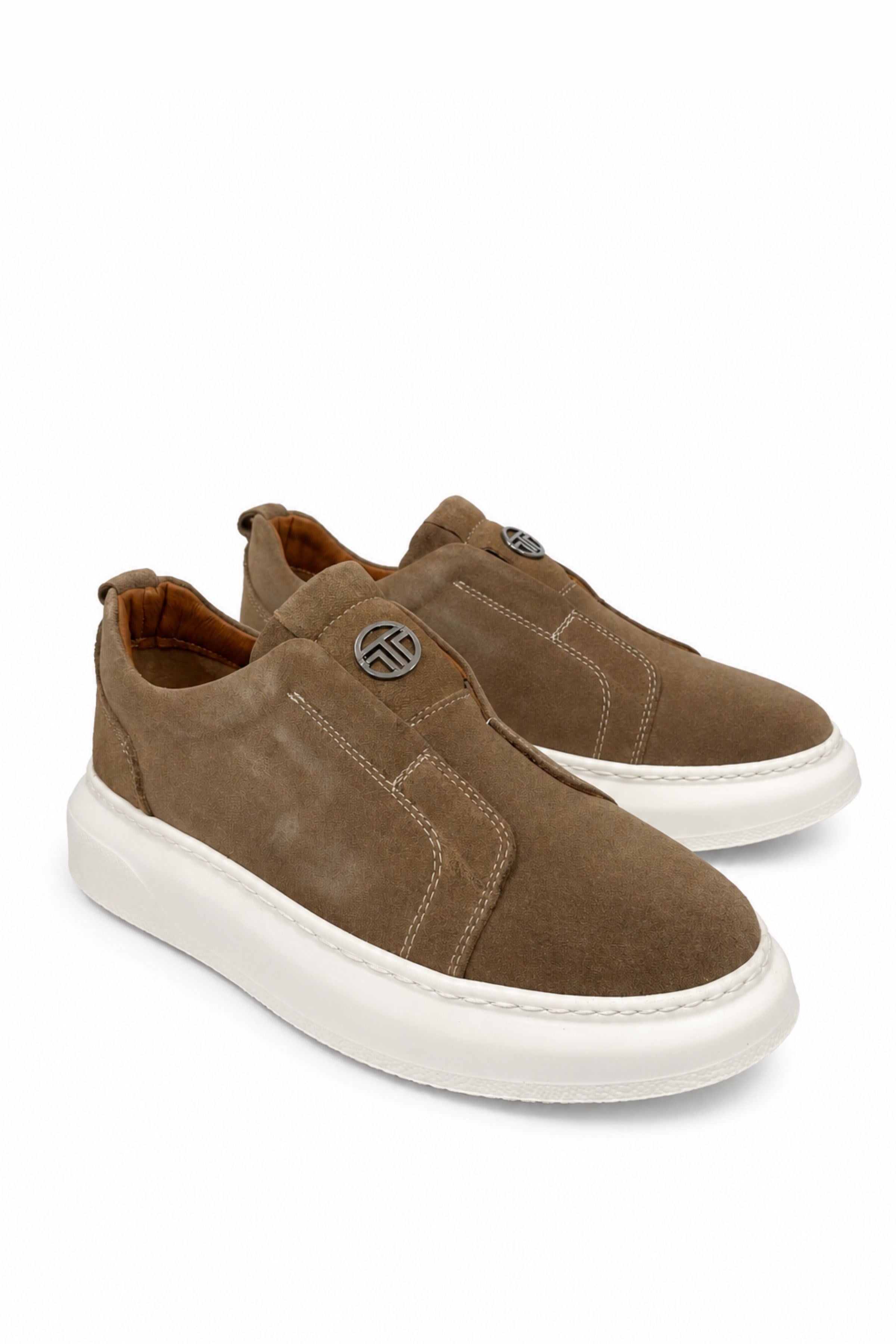 Tripy Hakiki Deri Erkek Vizon Süet Sneaker Ayakkabı Jason