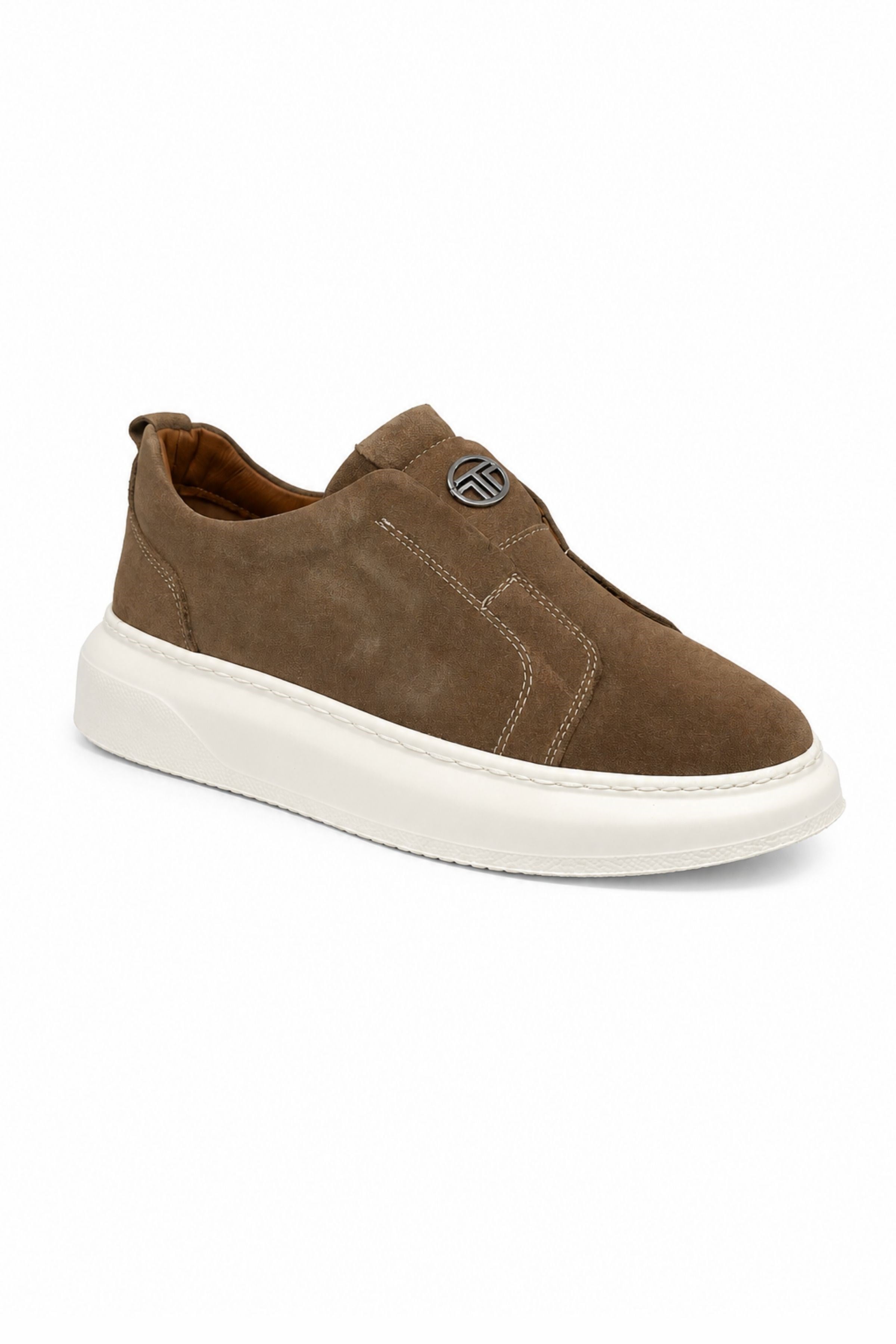 Tripy Hakiki Deri Erkek Vizon Süet Sneaker Ayakkabı Jason