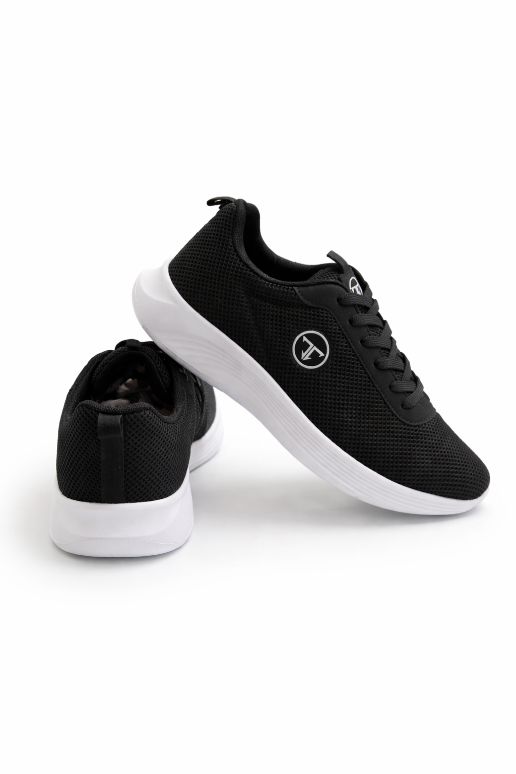 Tripy Streç Erkek Bağcıklı Siyah Sneaker Spor Ayakkabı Woody