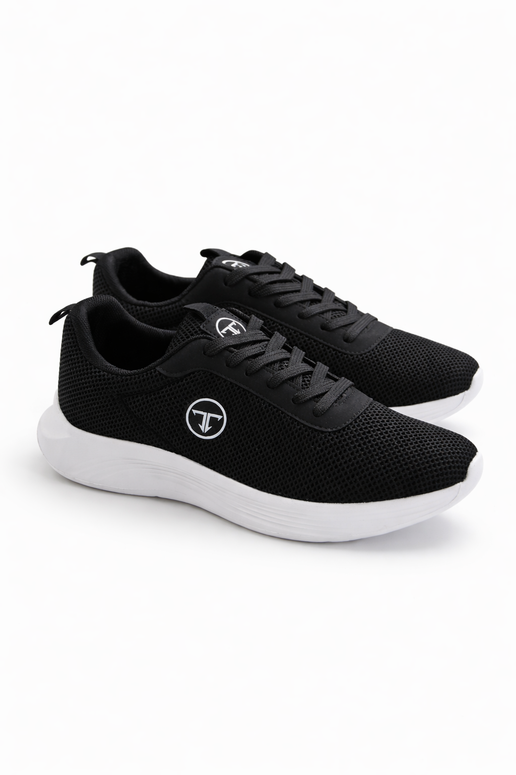 Tripy Streç Erkek Bağcıklı Siyah Sneaker Spor Ayakkabı Woody