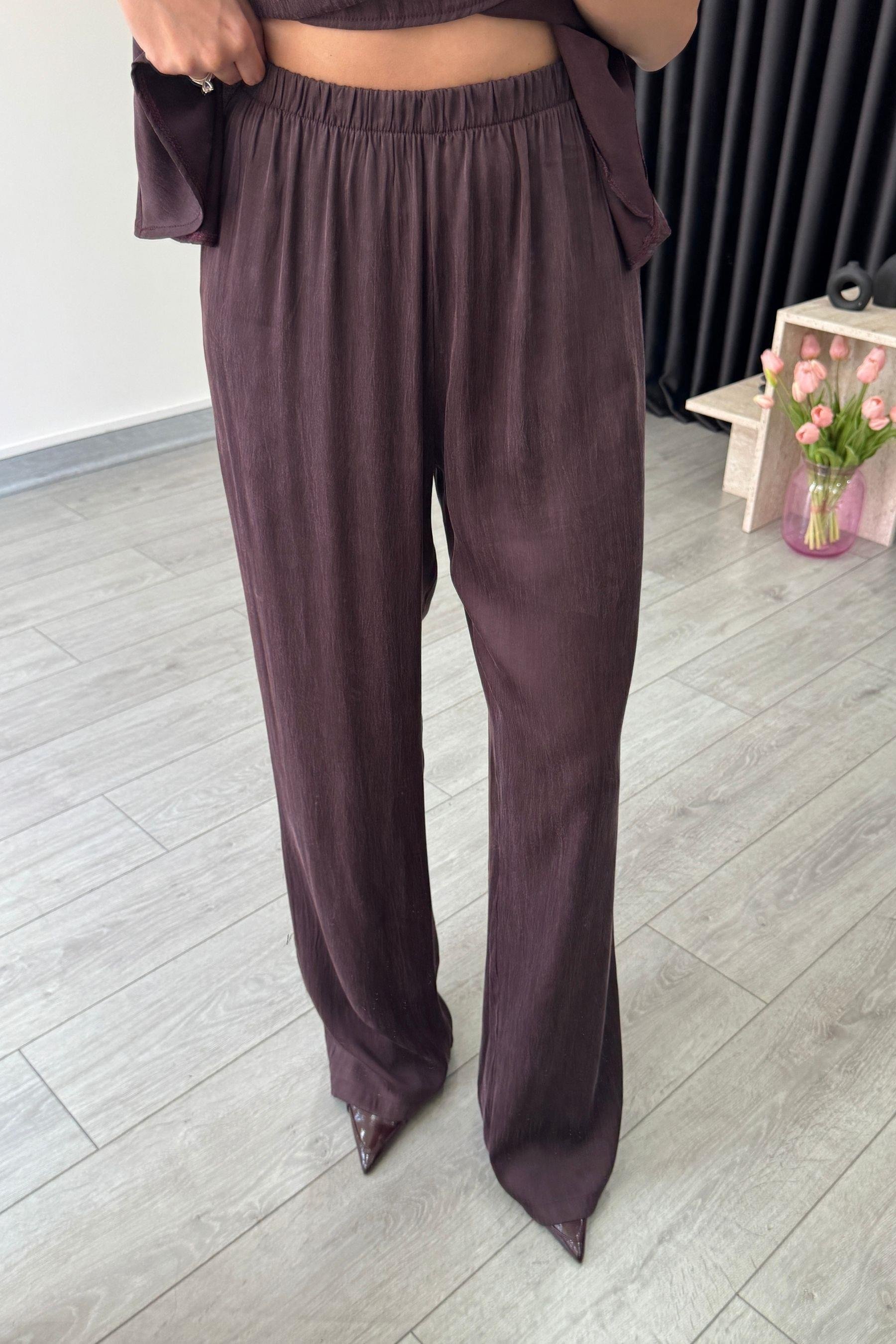 İsla Mürdüm Premium Modal Bluz Pantolon Takım