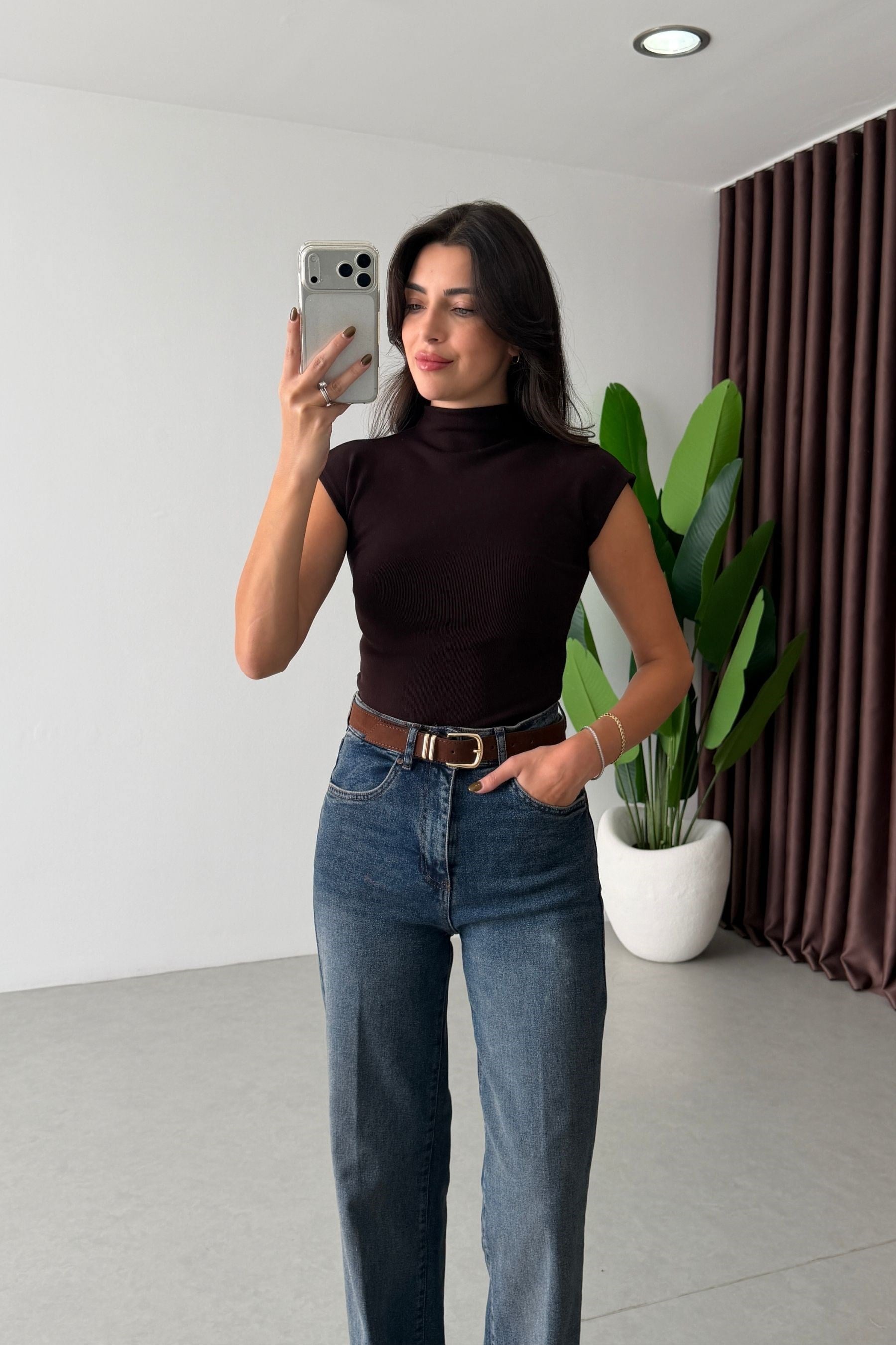 Lucia Kahve T Kol Fitilli Body 