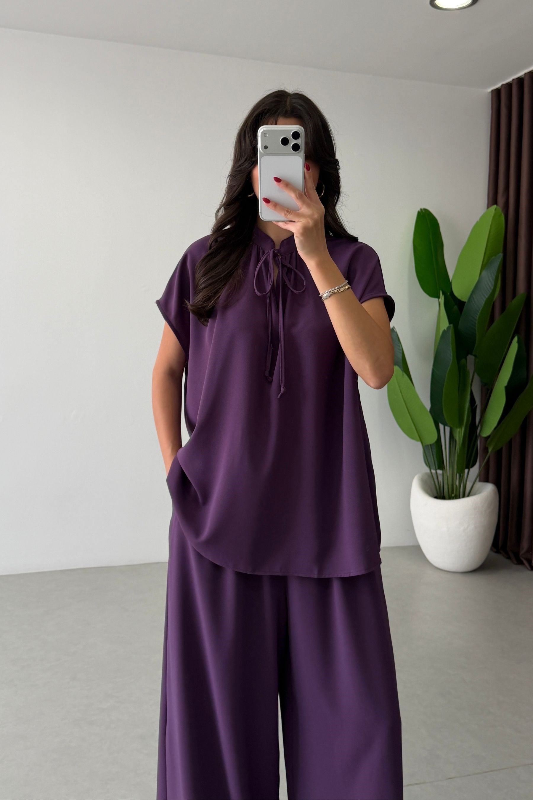 Talon Mor Bluz Pantolon Takım