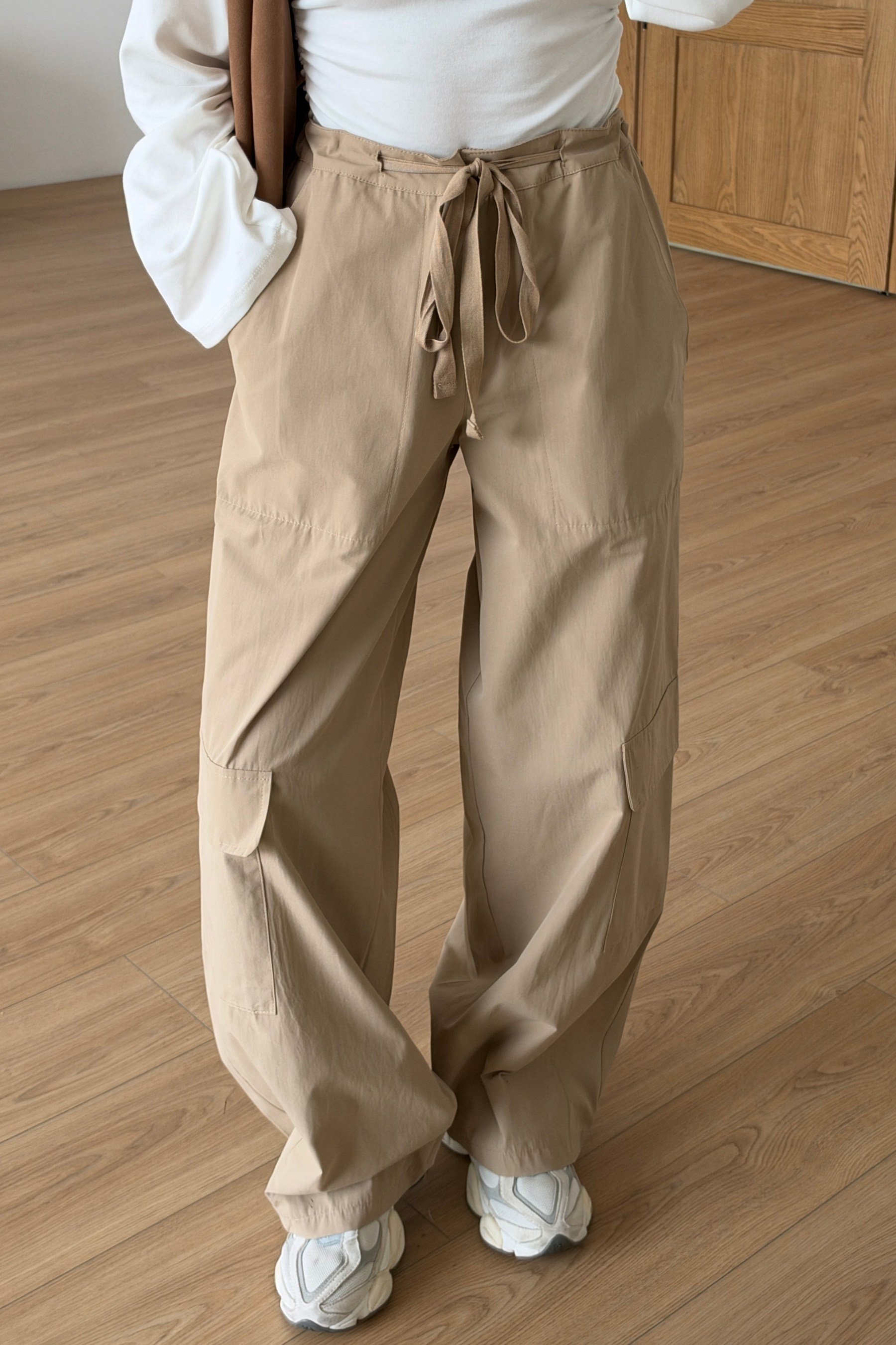 Zenika Camel Bağlamalı Kargo Pantolon