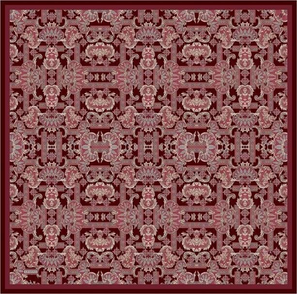 Armine Etnik Desen Saf İpek Twill Eşarp 9416D