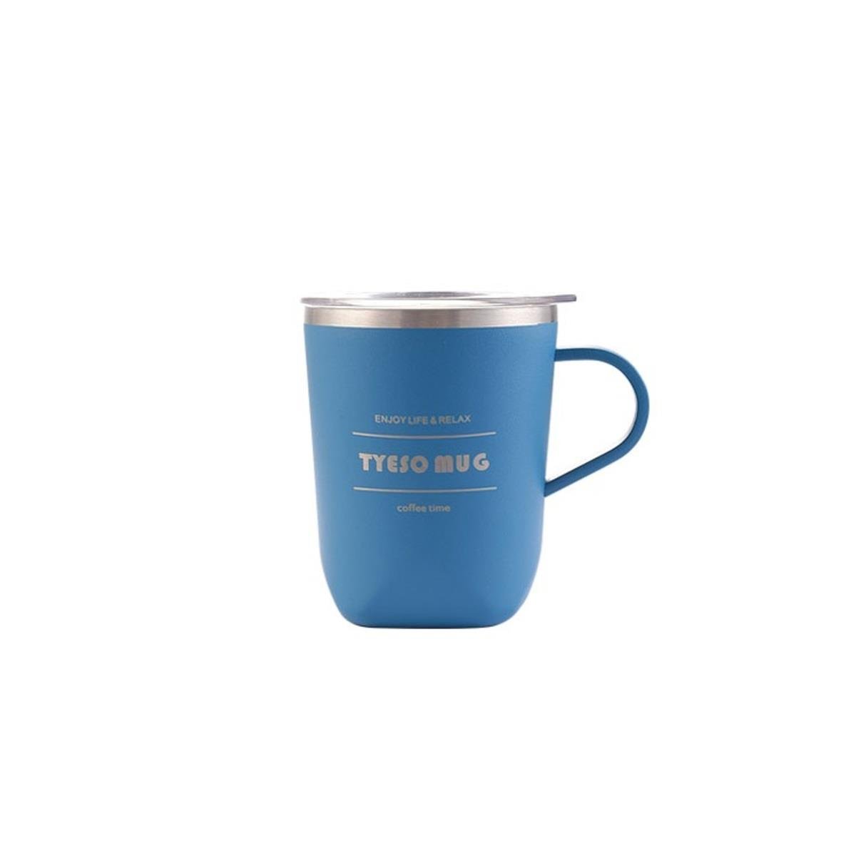 Tyeso Cubic Mug Vakumlu Paslanmaz Çelik Termal Kapaklı Beyaz Termos, 300 ml