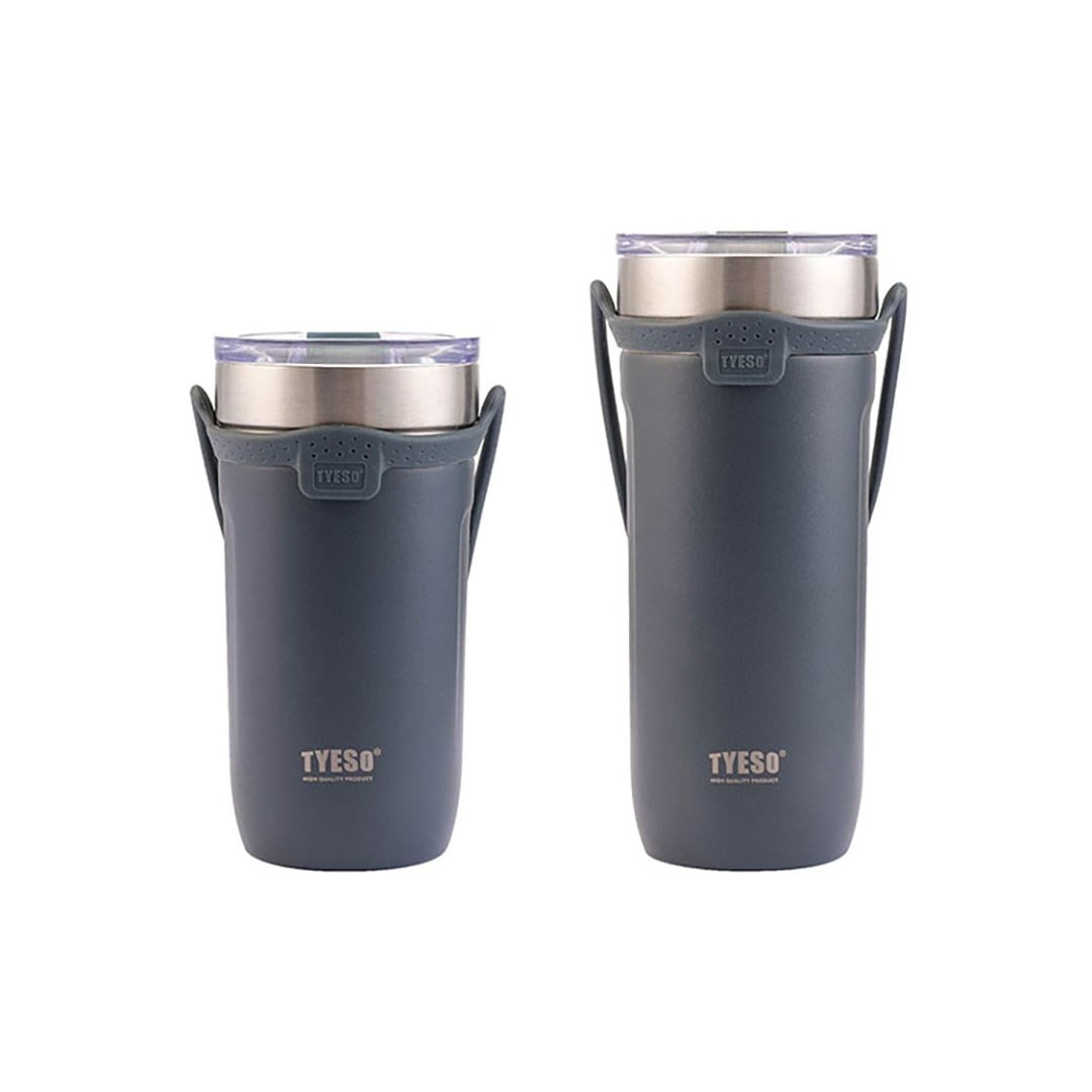 Tyeso Soulmate Tumbler Vakumlu Paslanmaz Çelik Silikon Askı Mavi Termos, 710 ml