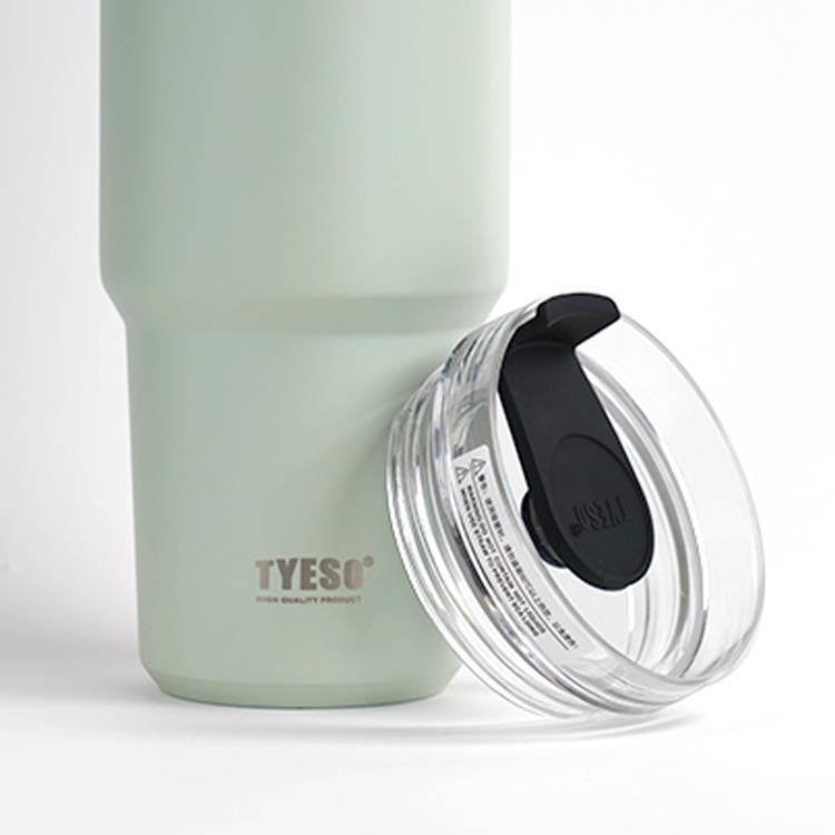 Tyeso Tripletask Vakumlu Paslanmaz Çelik Pipetli Siyah Termos, 600 ml