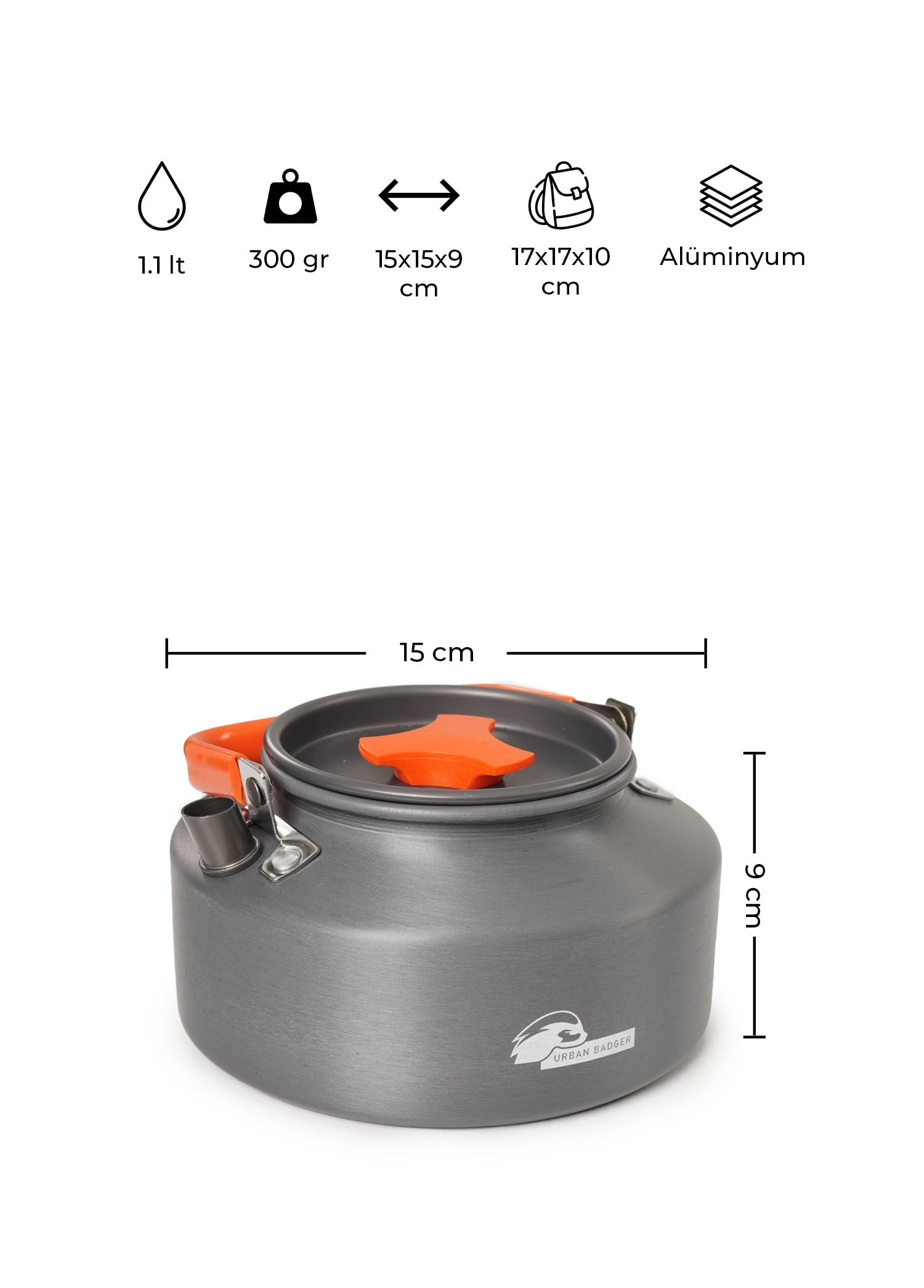 Urban Badger Eost 1.1 Lt Kamp Çaydanlığı