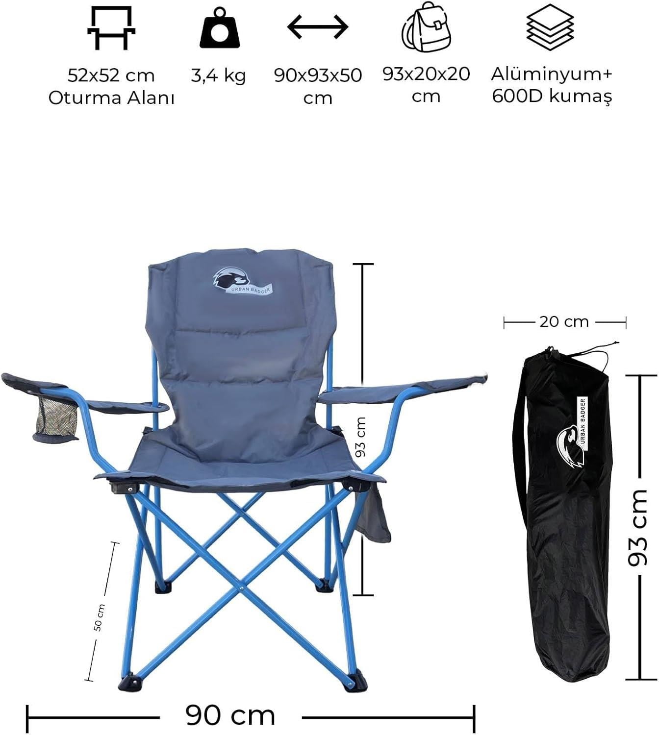 Urban Badger Fenrir XL Katlanır Kamp Sandalyesi