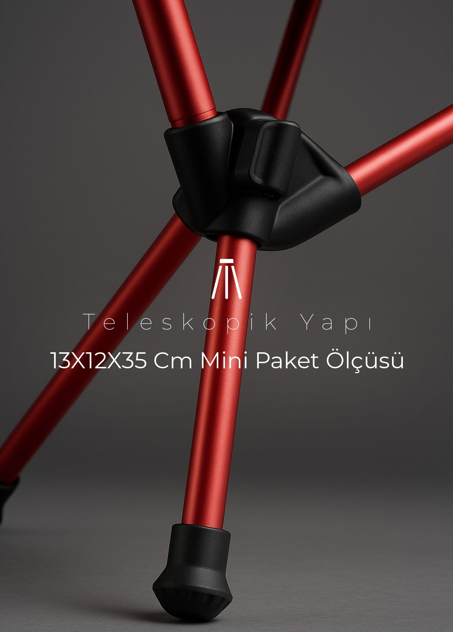 Urban Badger Kırmızı Loki Sandalye Teleskopik 950 gr 7050 Alüminyum Ultra Hafif 600D Oxford Kumaş