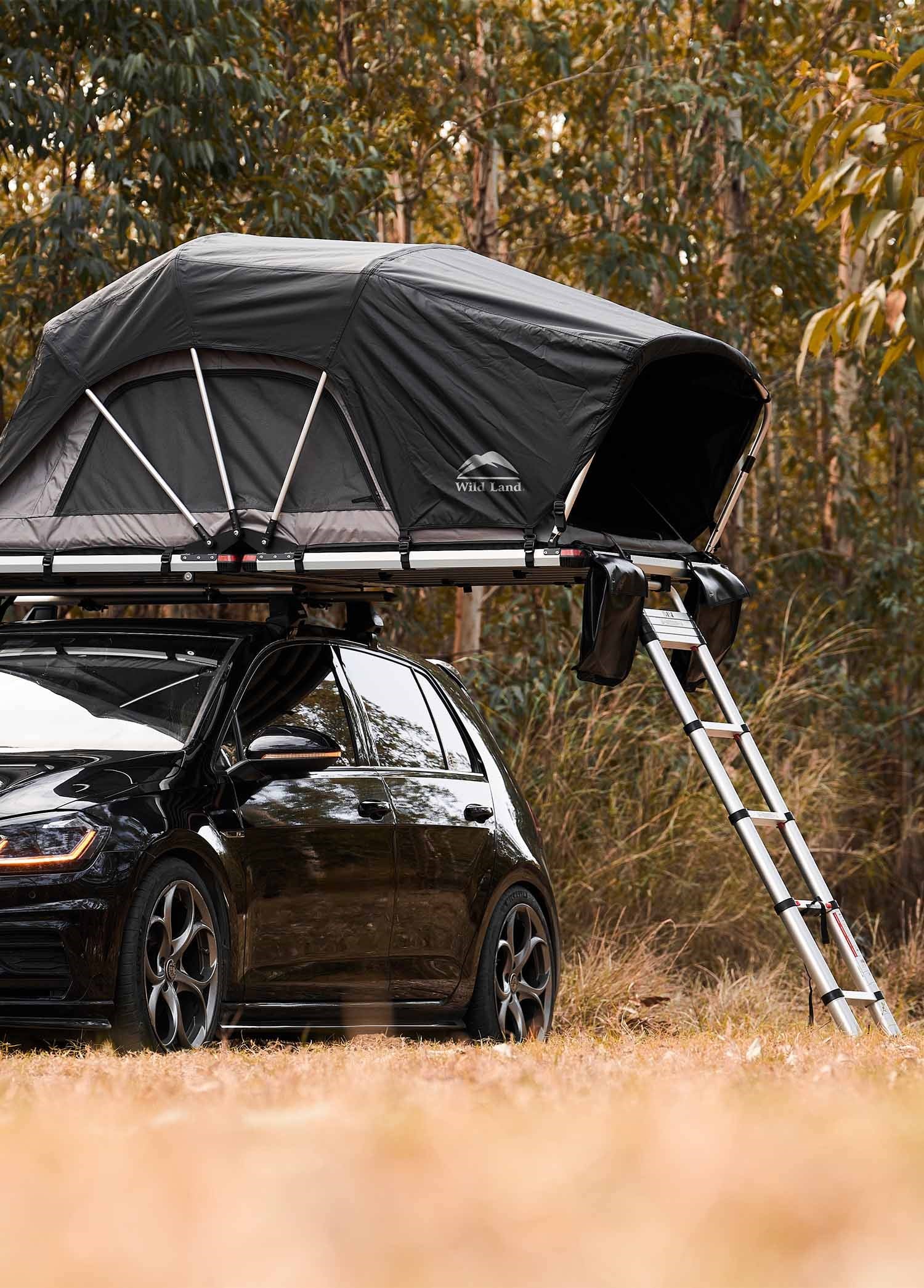 Wild Land Lite Cruiser 120 XL Katlanır Küçük Araç Uyumlu Araç Üstü Çadır Sedan ve 1-2 Kişilik