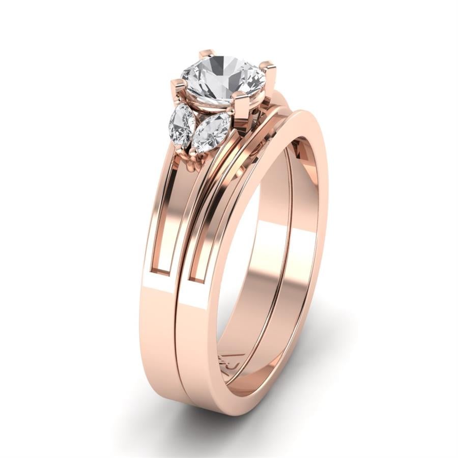 Bagues Natura Or Rose Diamant 0.60 ct