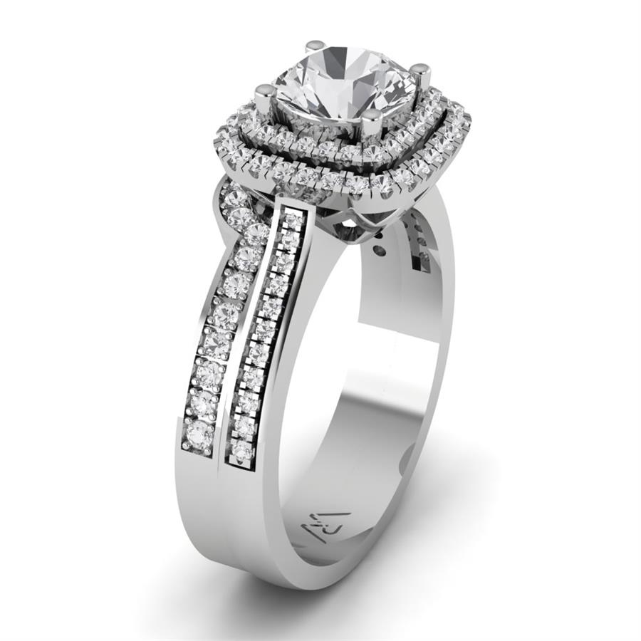 Bagues Splendeur Or Blanc Oxyde de zirconium 1.5 ct
