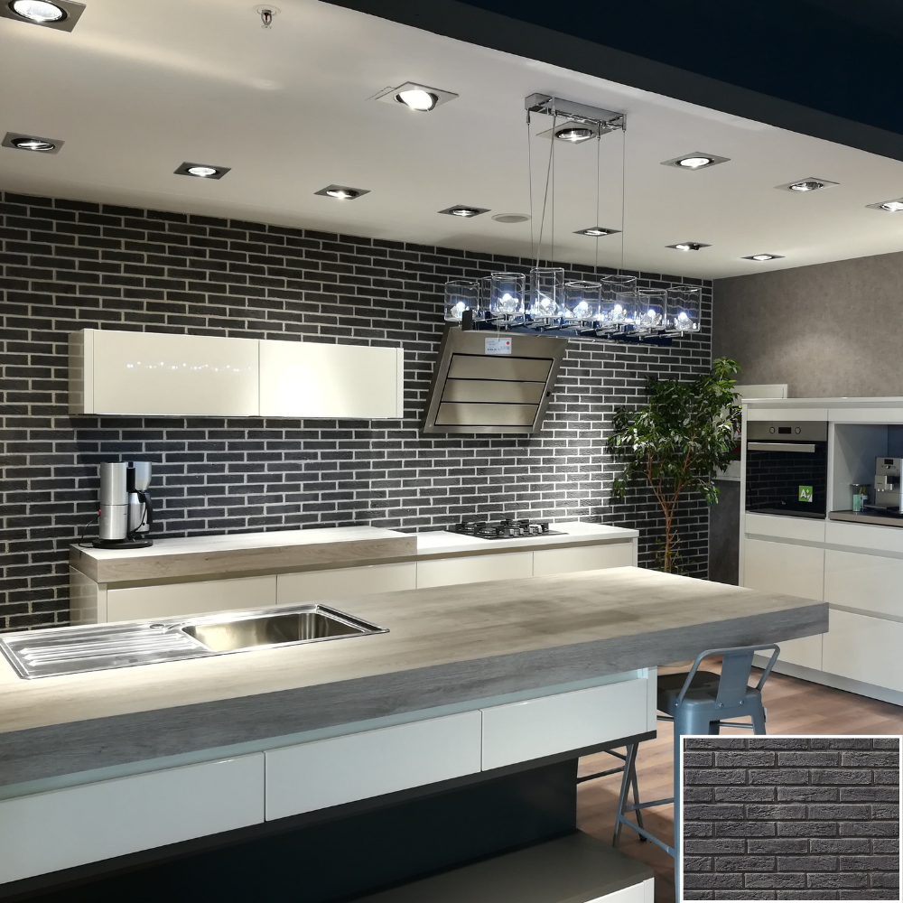 Slimfix Dark Grey Kültür Tuğlası