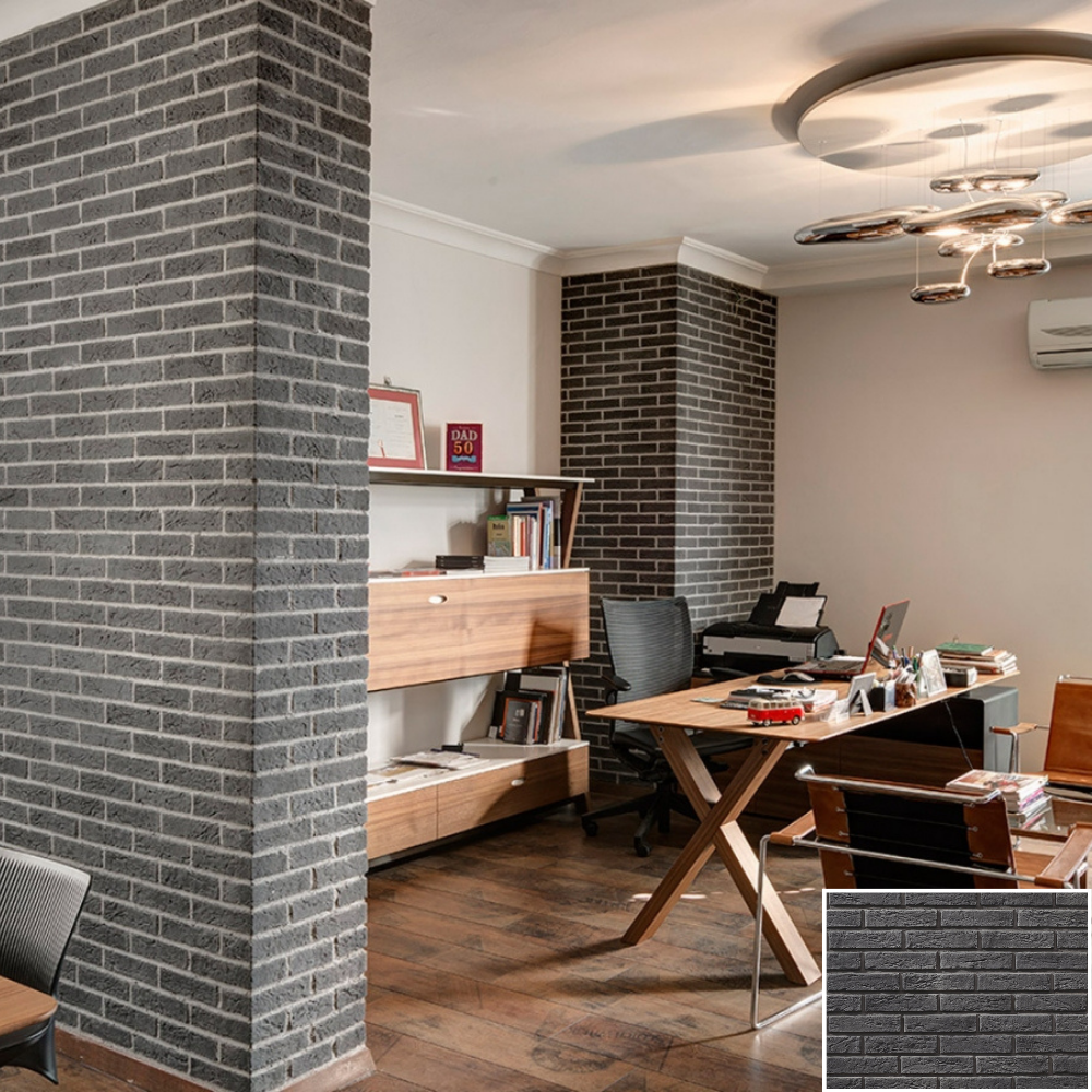 Slimfix Dark Grey Kültür Tuğlası