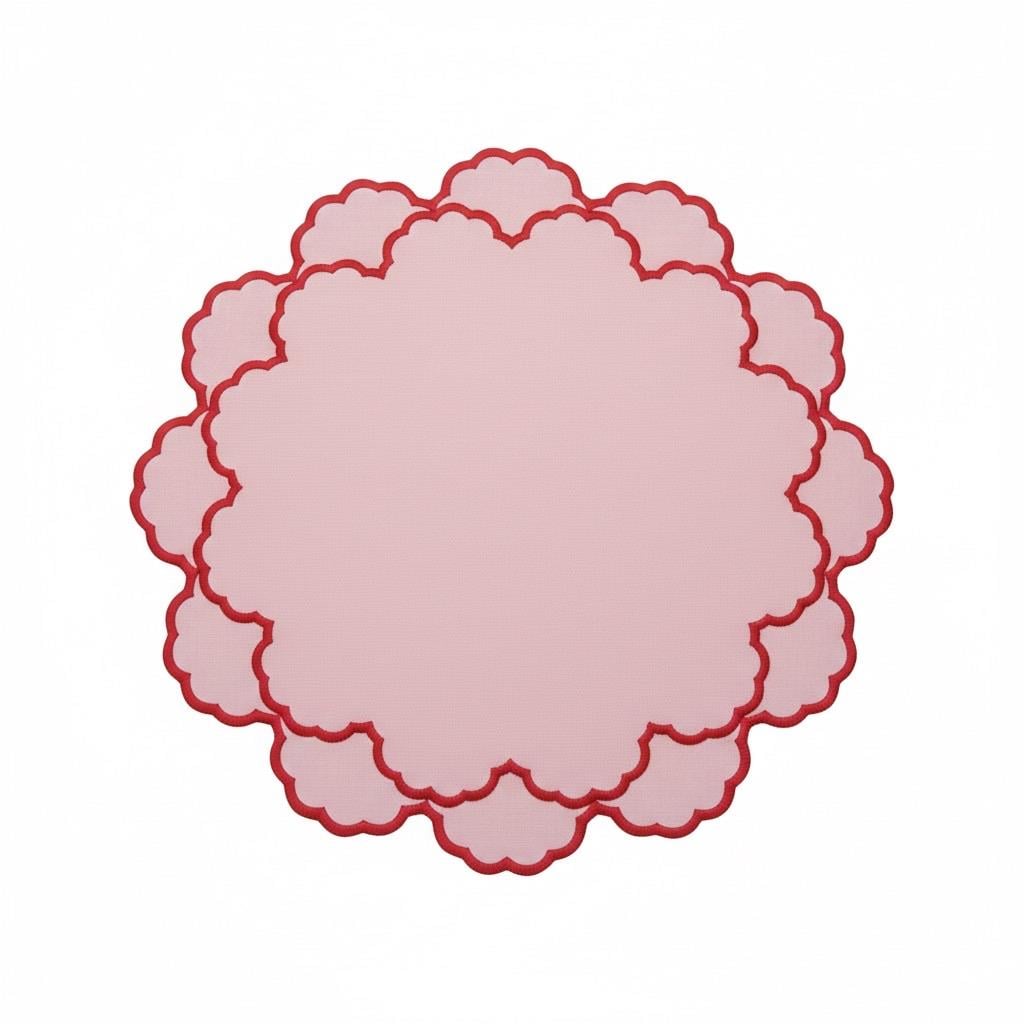 Flora 2li Amerikan Servis Pembe - Kırmızı  